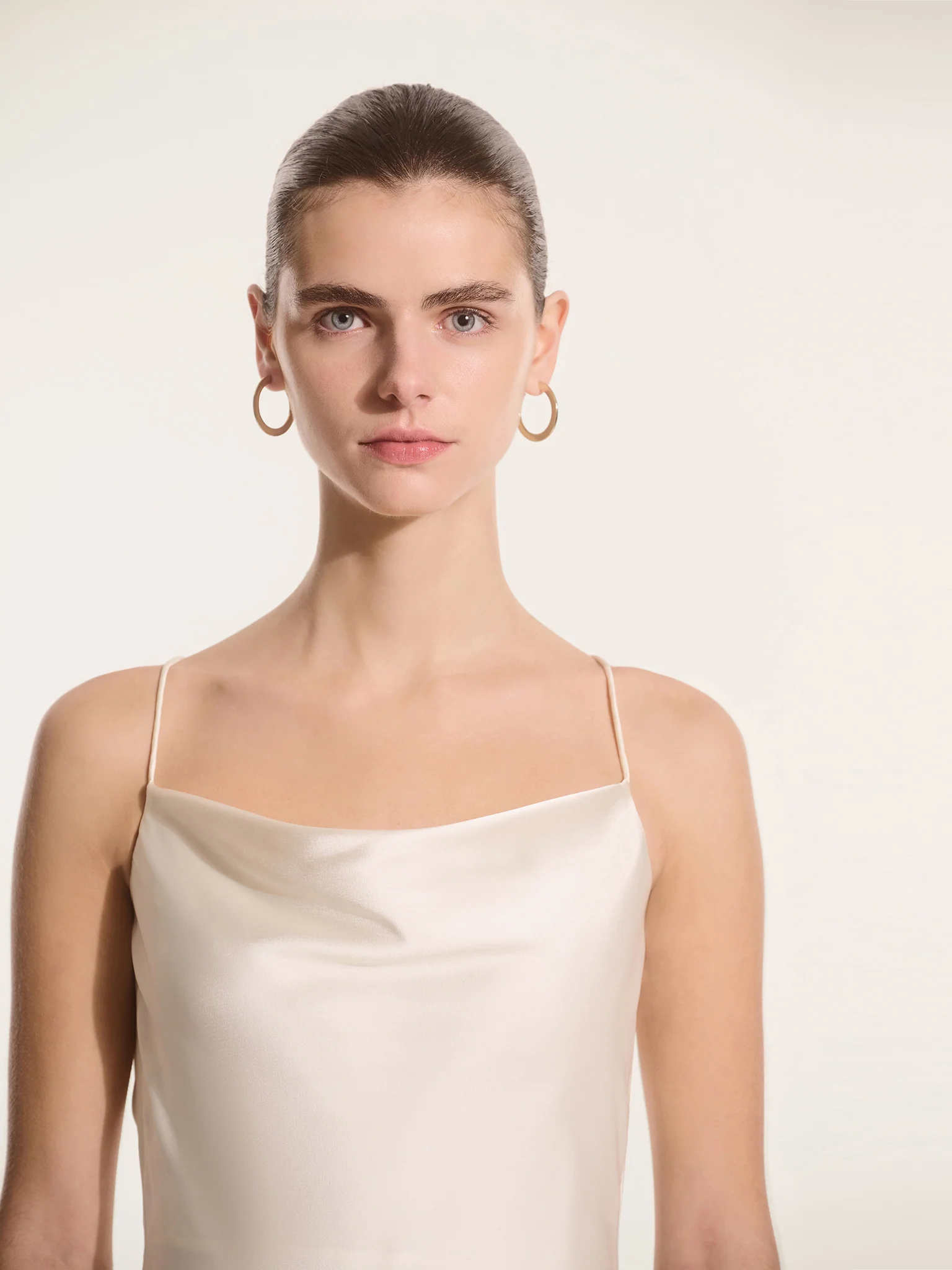 Koko Satin Dress in Ivory - Image 5