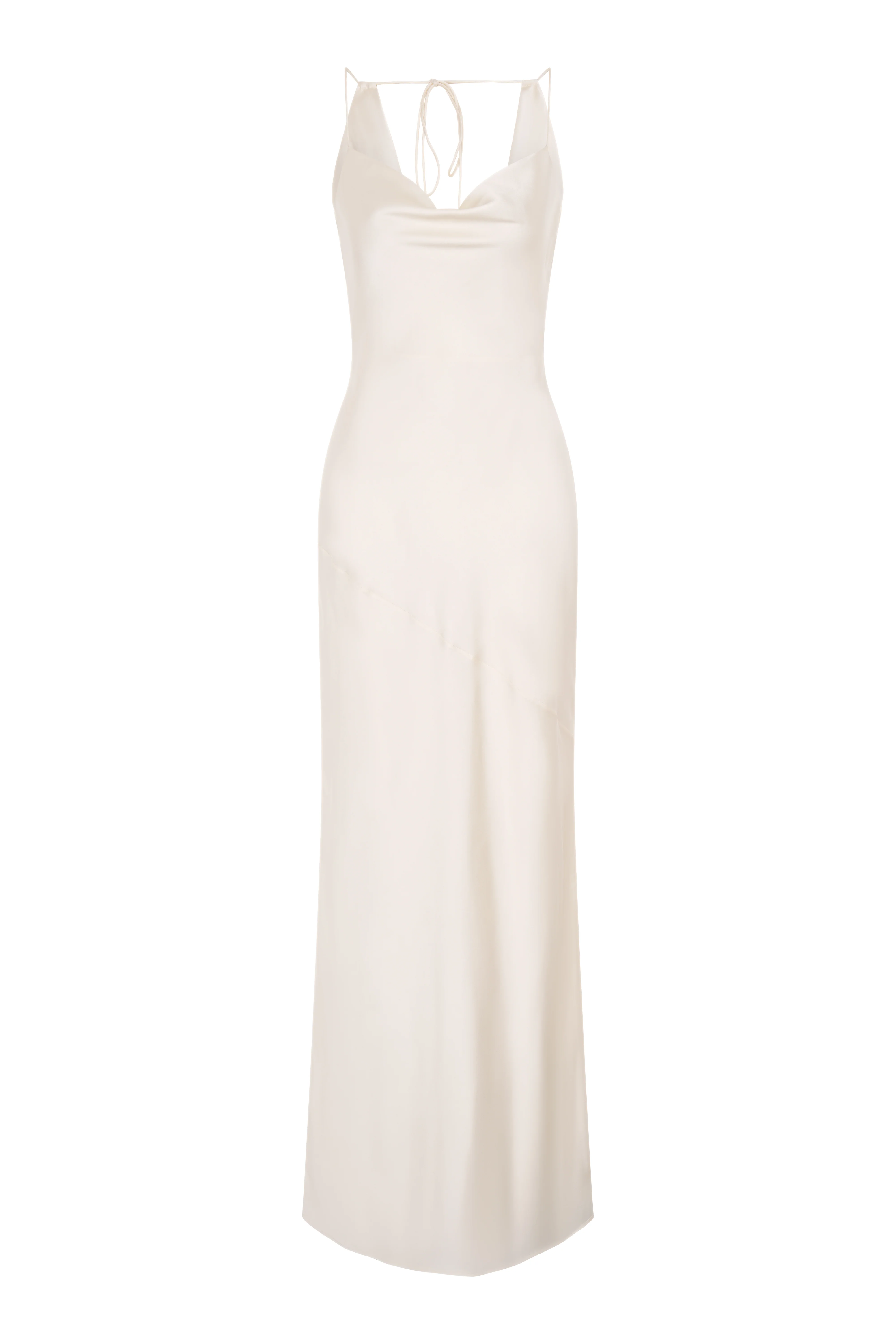 Koko Satin Dress in Ivory - Image 6