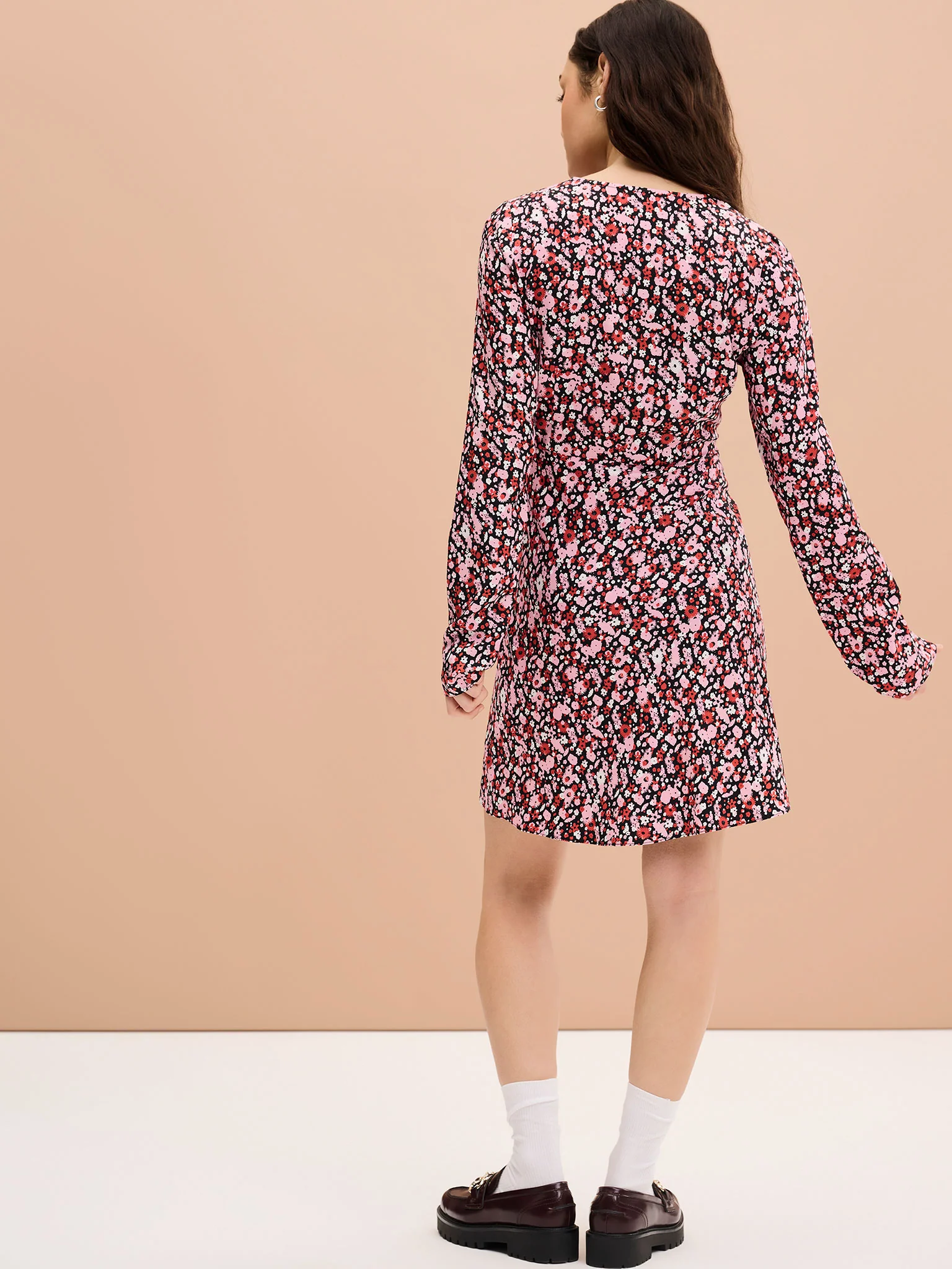 Layana Mini Dress in Ditsy Floral Print - Image 3
