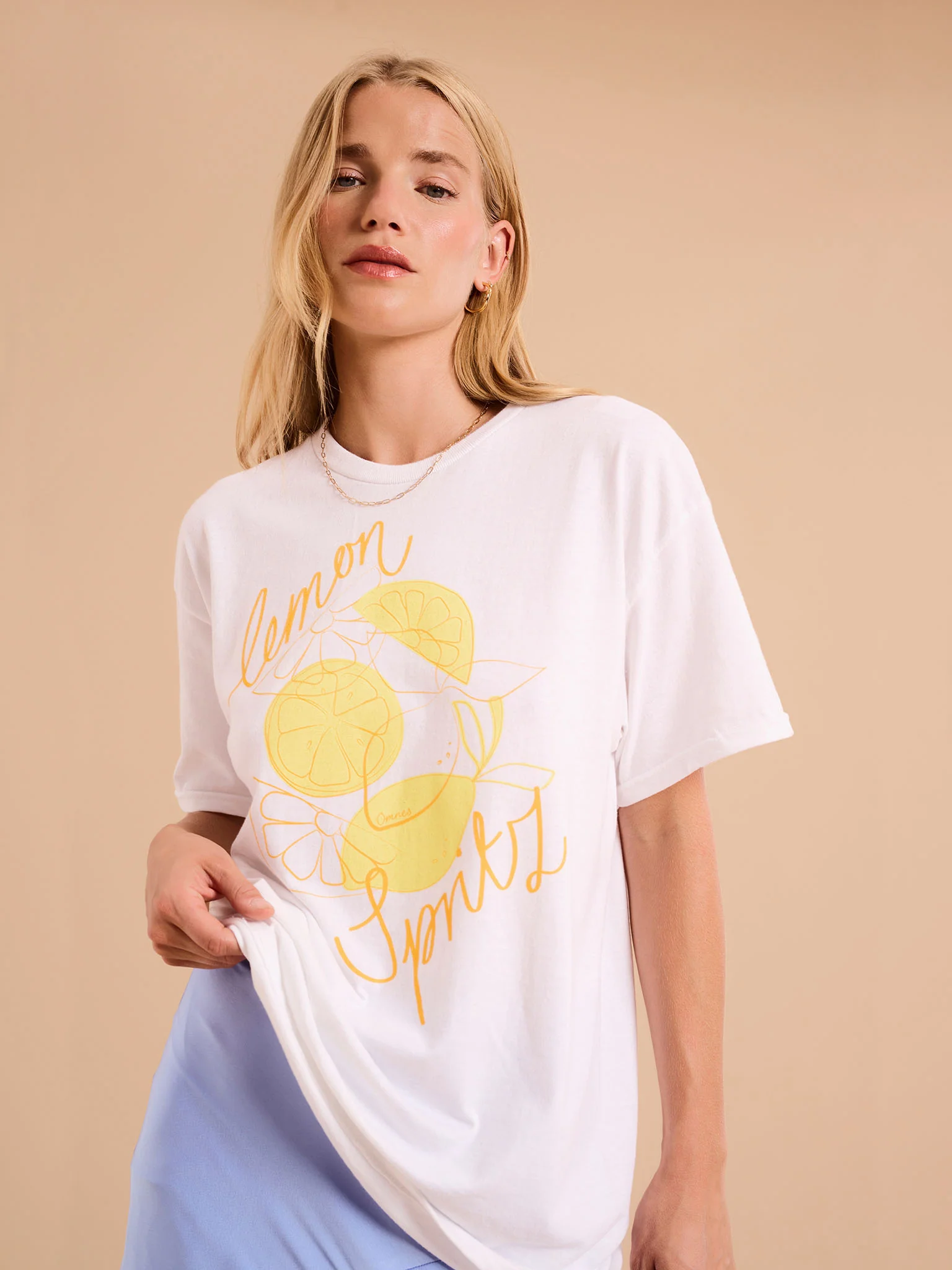 Lemon Spritz Print Boyfriend T-Shirt - Image 4