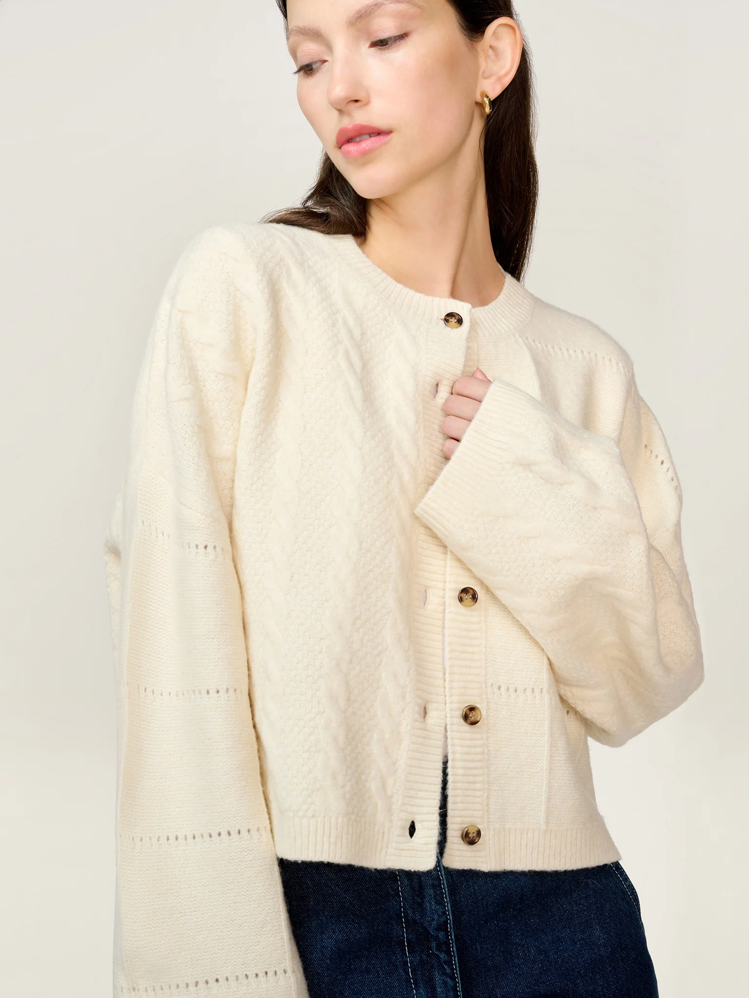 Lenni Cardigan in Cream - Image 4