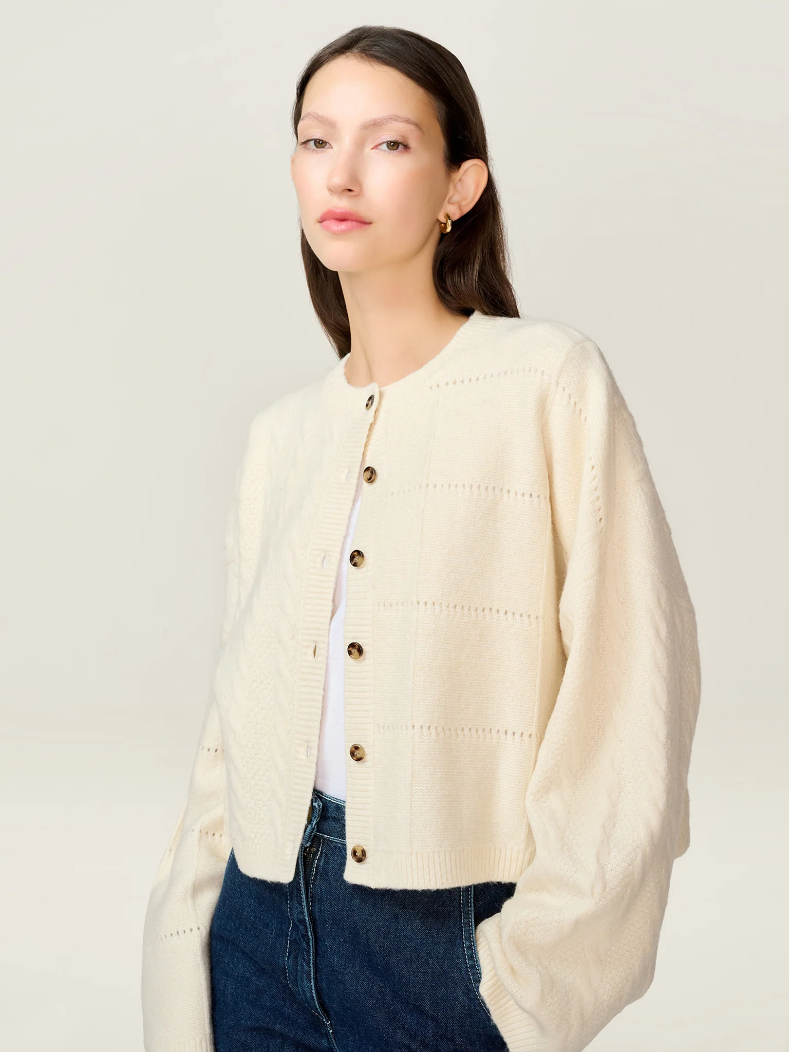 Lenni Cardigan in Cream - Image 5