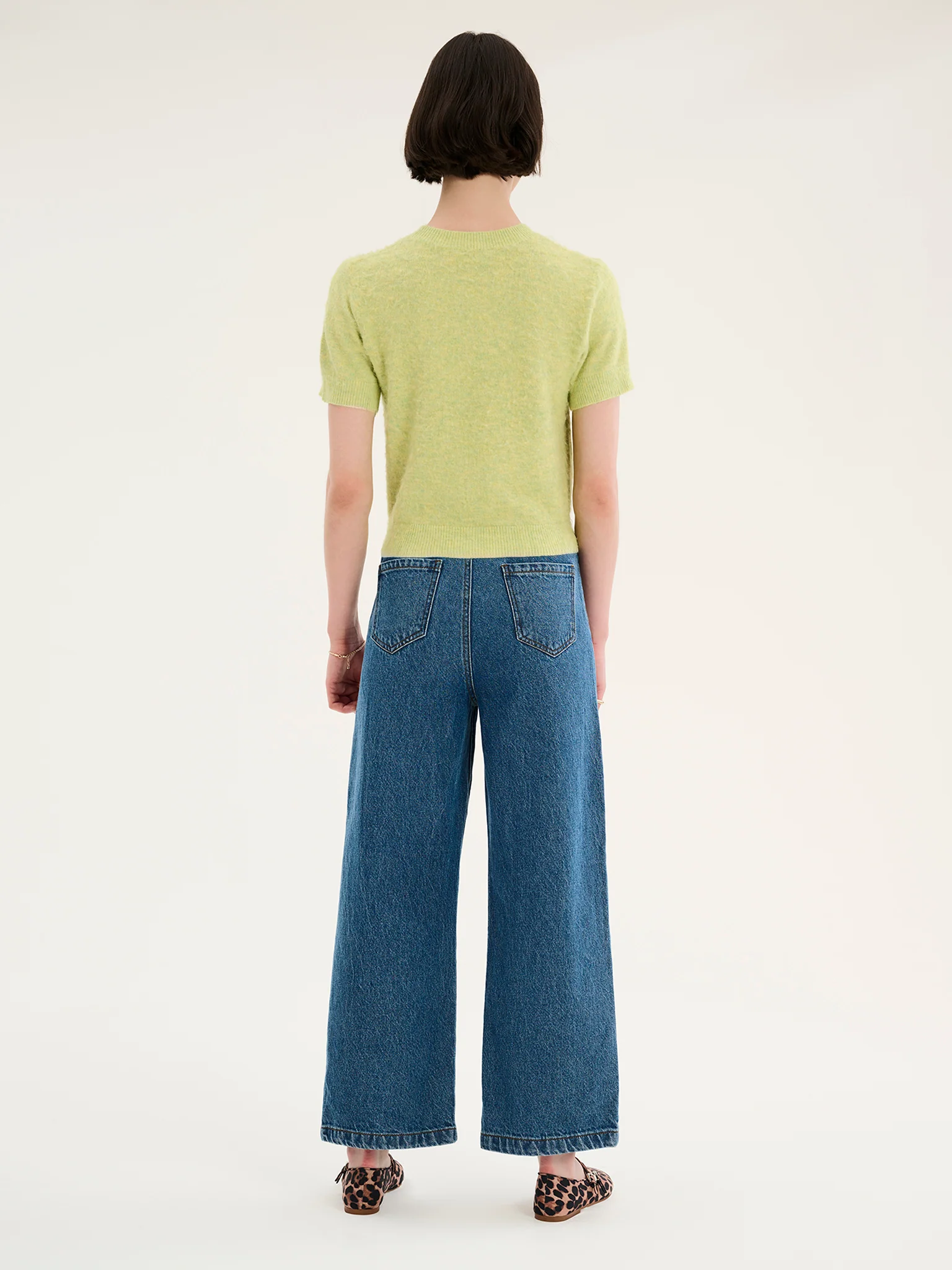 Lexi Fluffy Jumper in Green - Image 3