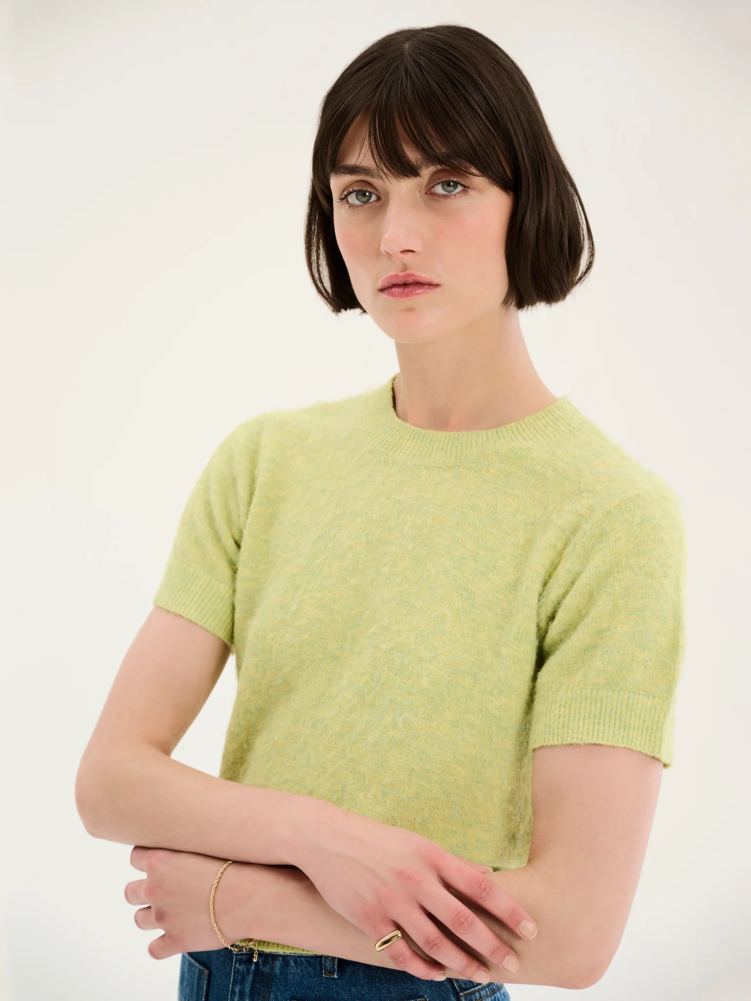 Lexi Fluffy Jumper in Green - Image 4