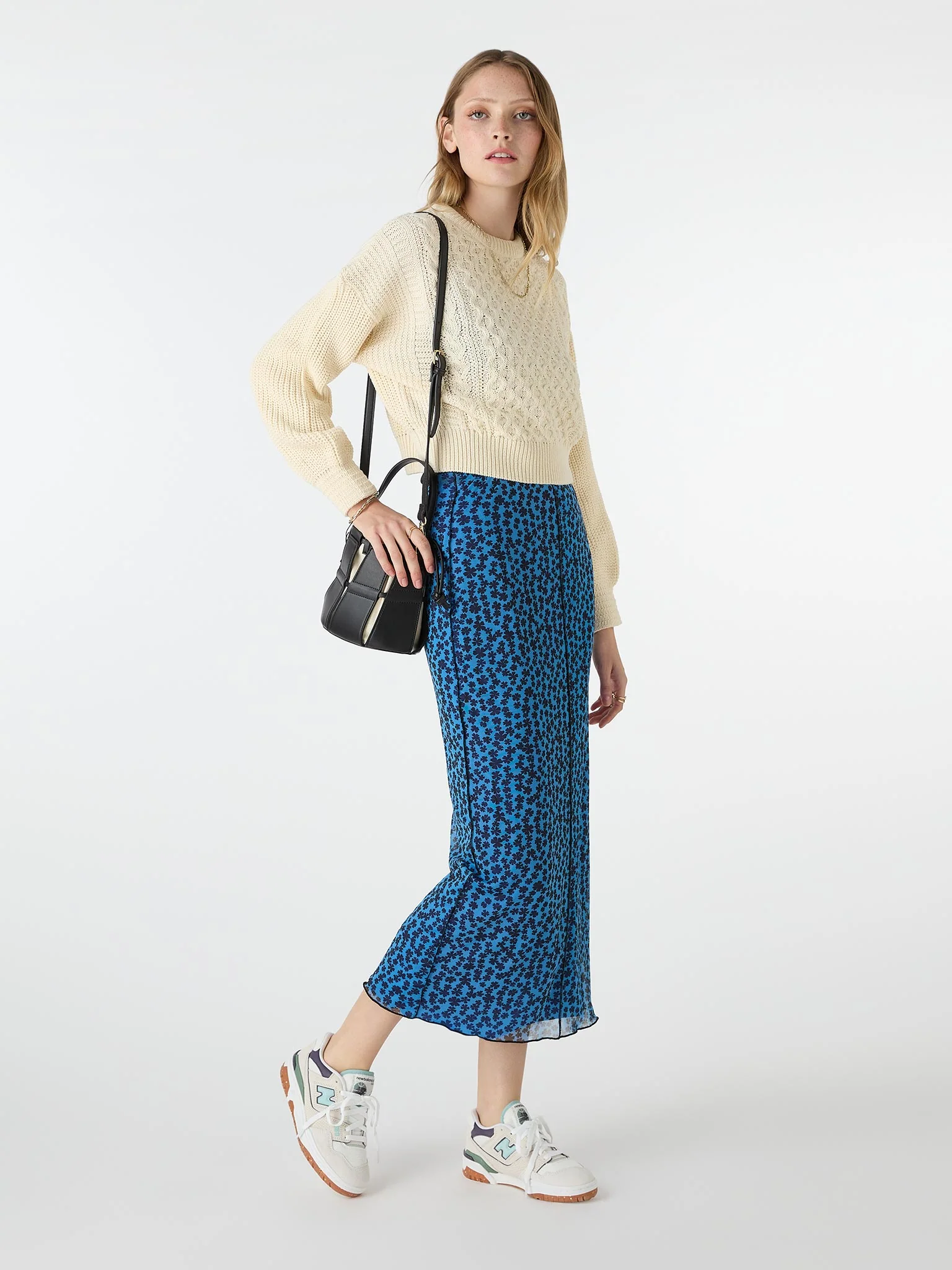 Liza Mesh Skirt in Blue - Image 2