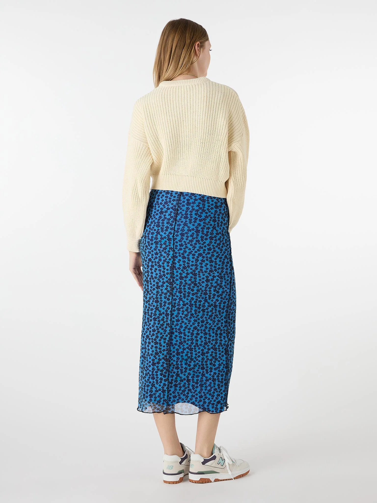 Liza Mesh Skirt in Blue - Image 3