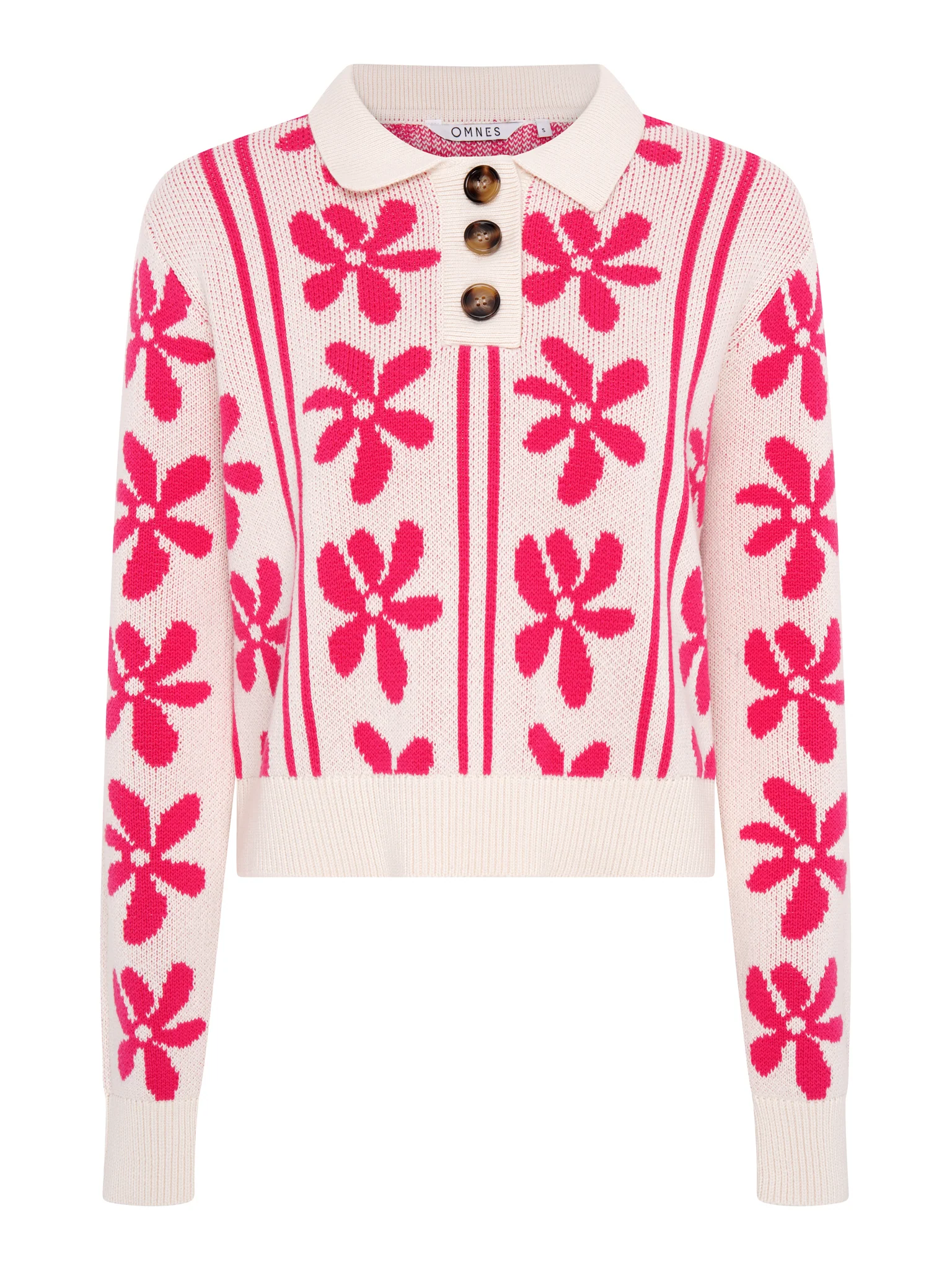 Loren Floral Cotton Jumper in Cream - Image 5