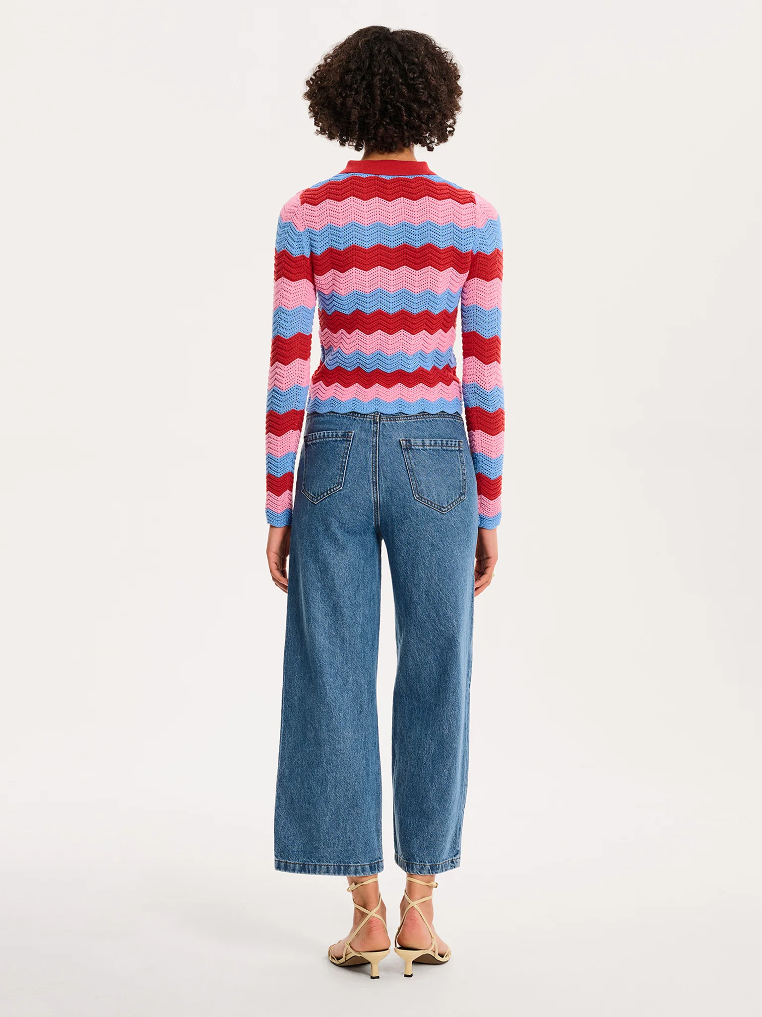 Lynsey Cardigan in Blue and Pink - Image 4