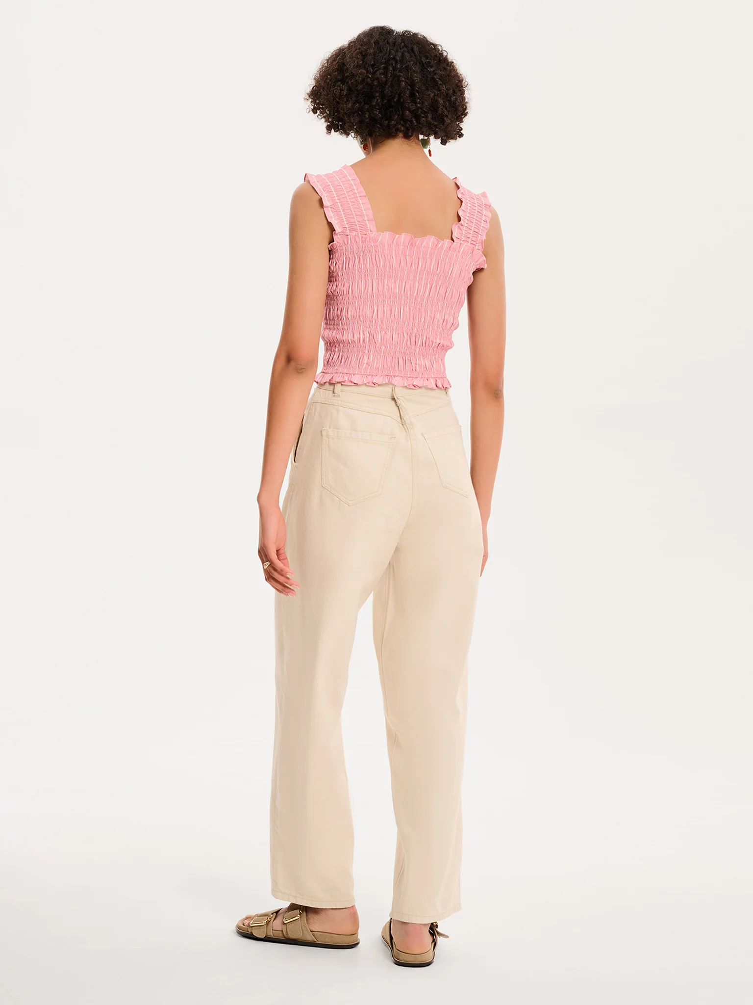 Macy Top in Pink and White Stripe - Image 4