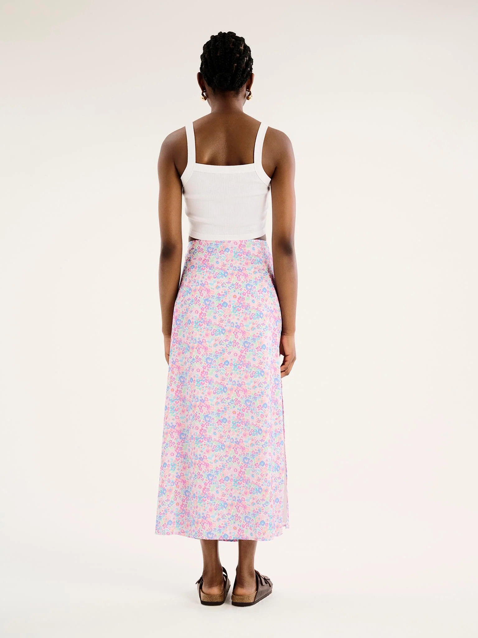 Madelyn Midi Skirt in Sketch Floral Print - Image 3