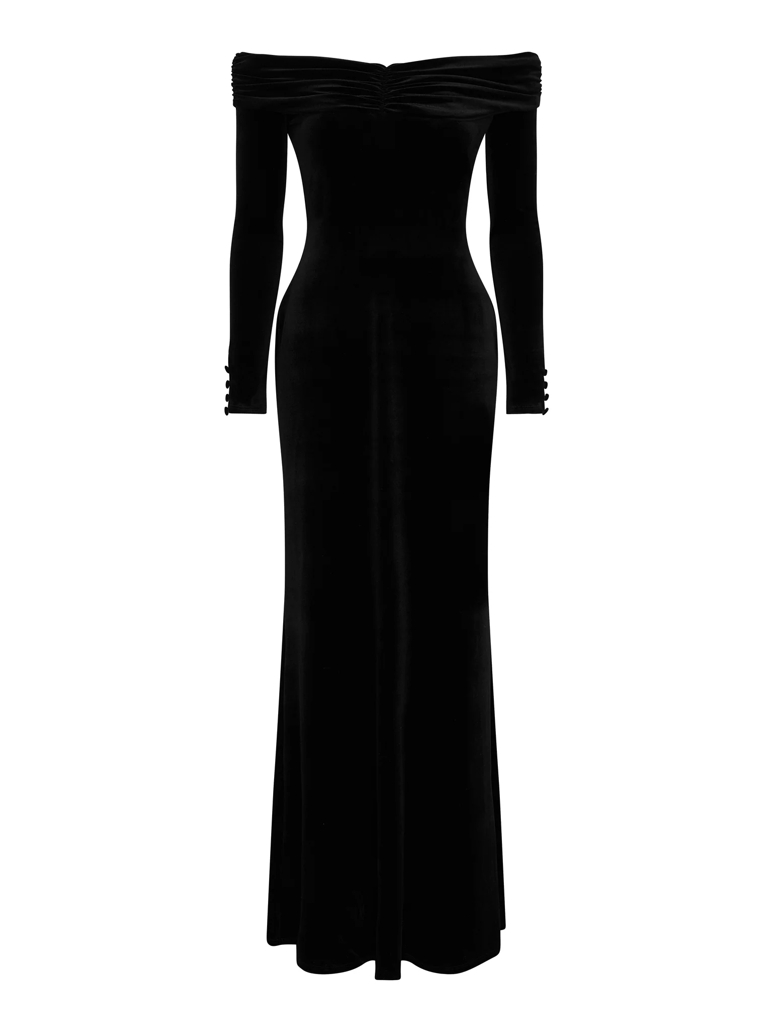 Mae Velvet Dress in Black - Image 5