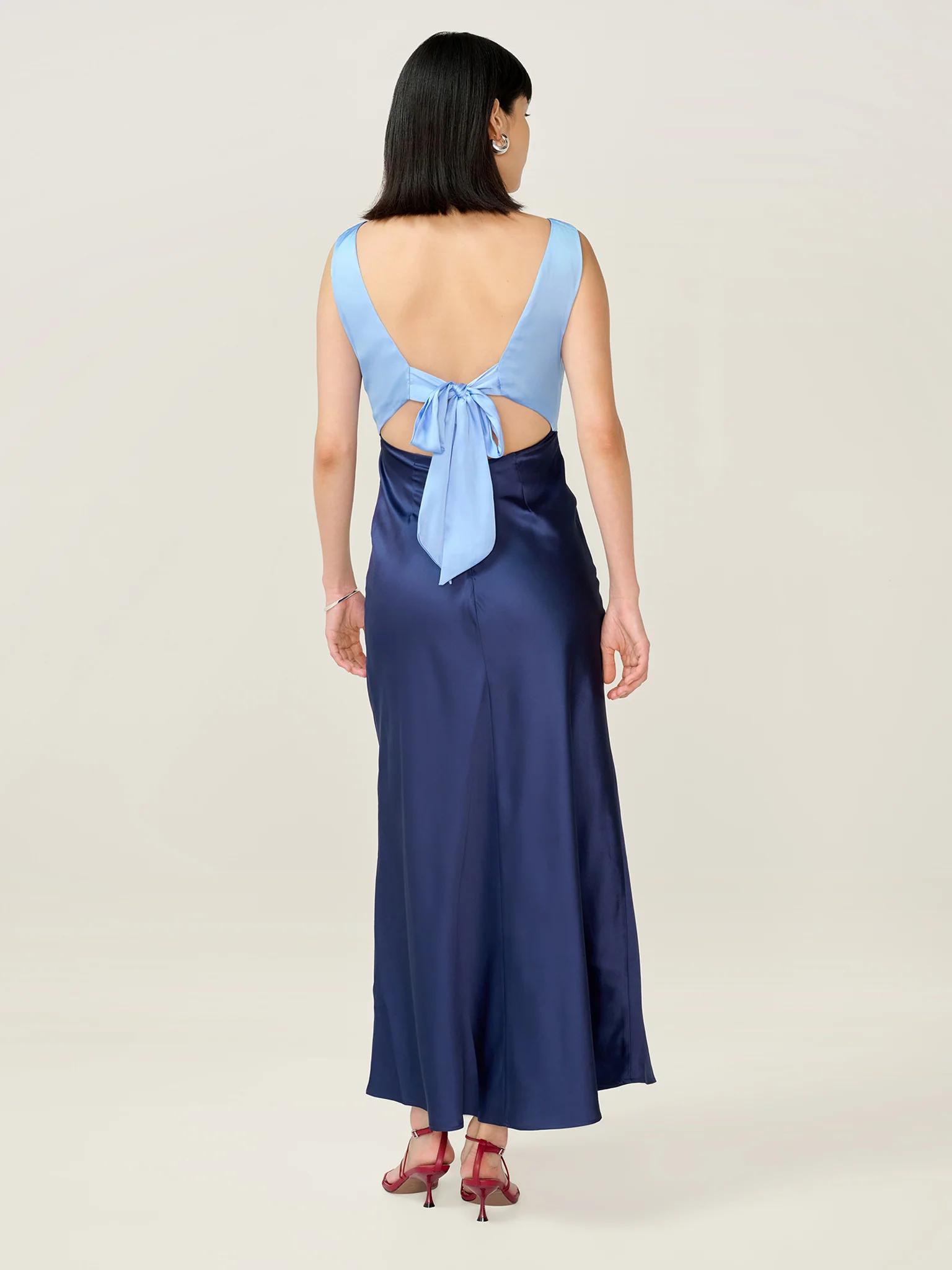 Maggy Dress in Blue and Dark Blue - Image 3