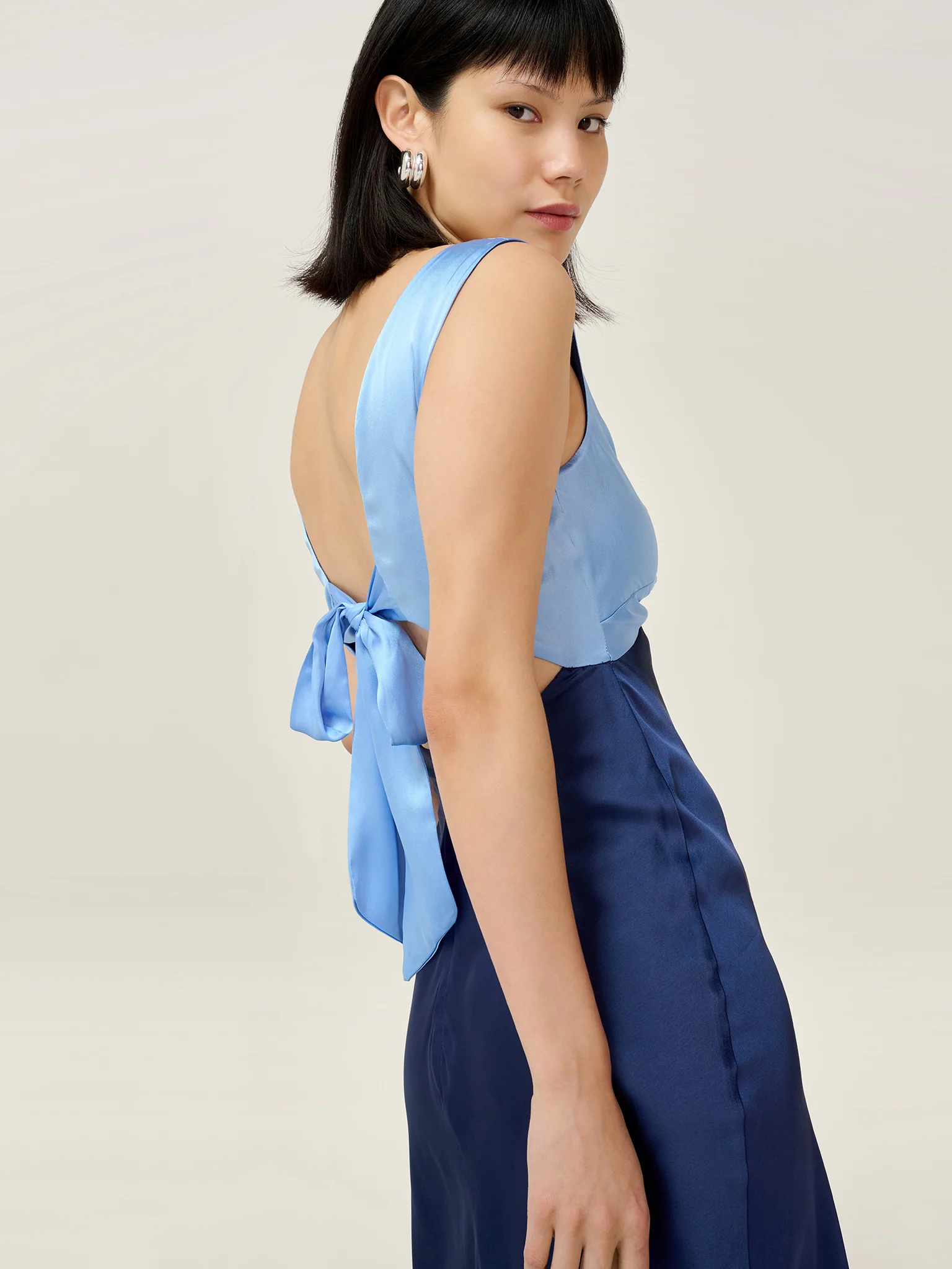 Maggy Dress in Blue and Dark Blue - Image 4