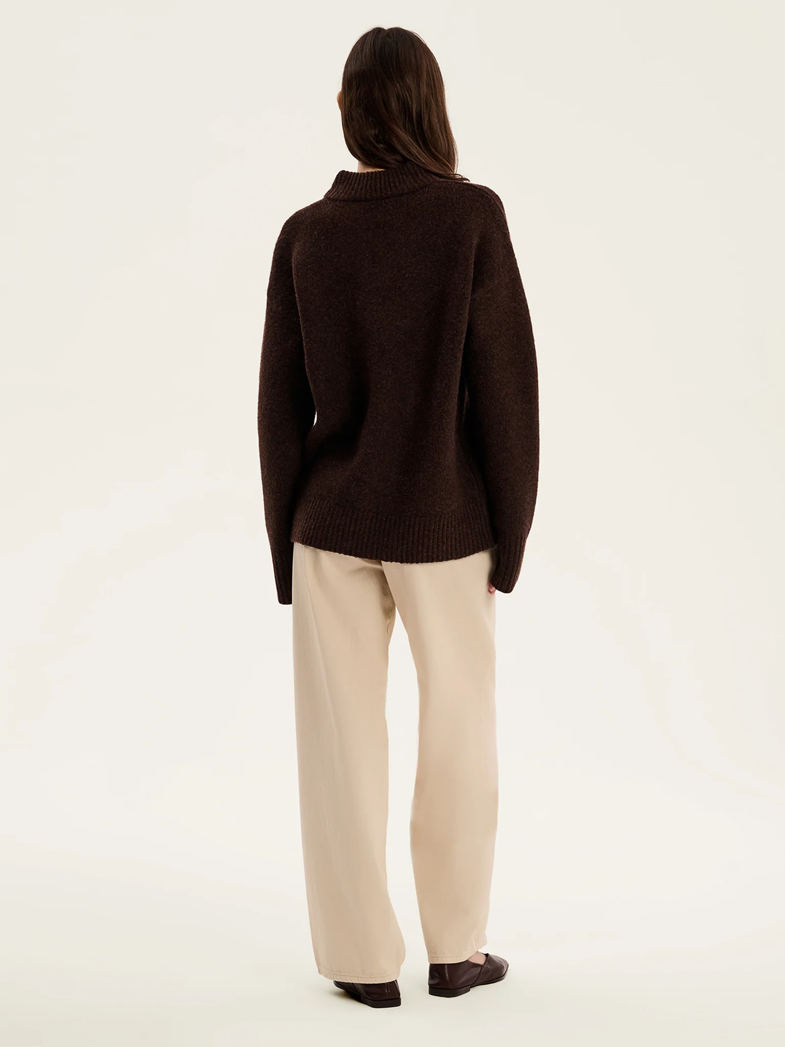 Mandarin Jumper in Coffee - Image 3