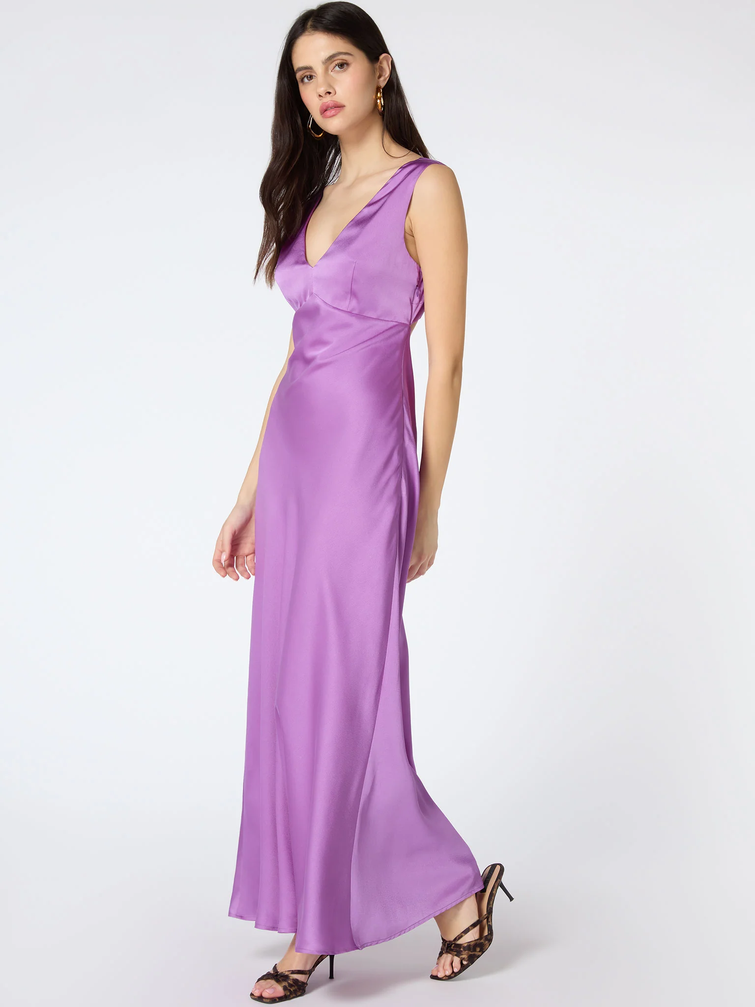 Marilyn Cut Out Dress in Lilac - Image 2