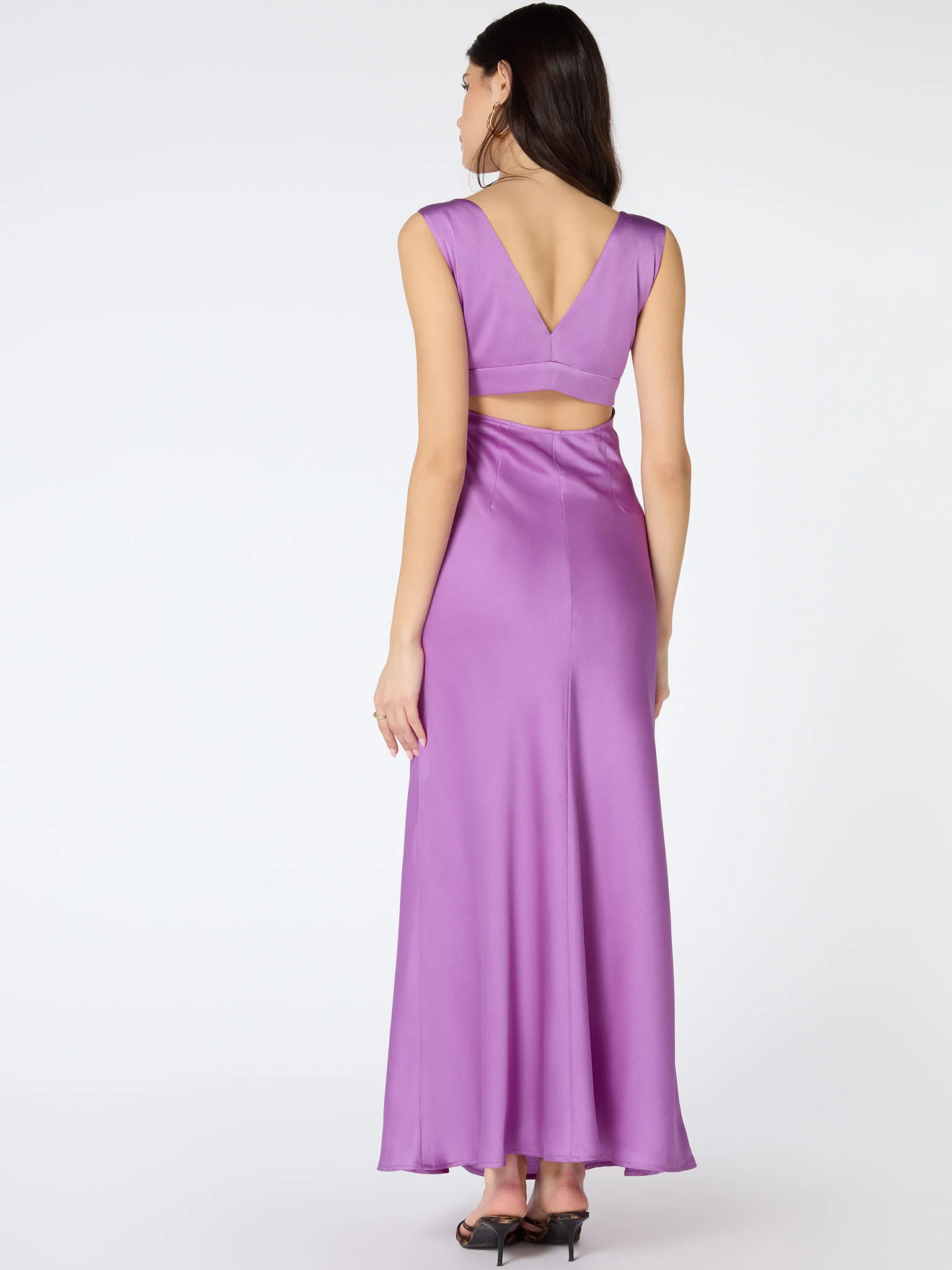 Marilyn Cut Out Dress in Lilac - Image 3
