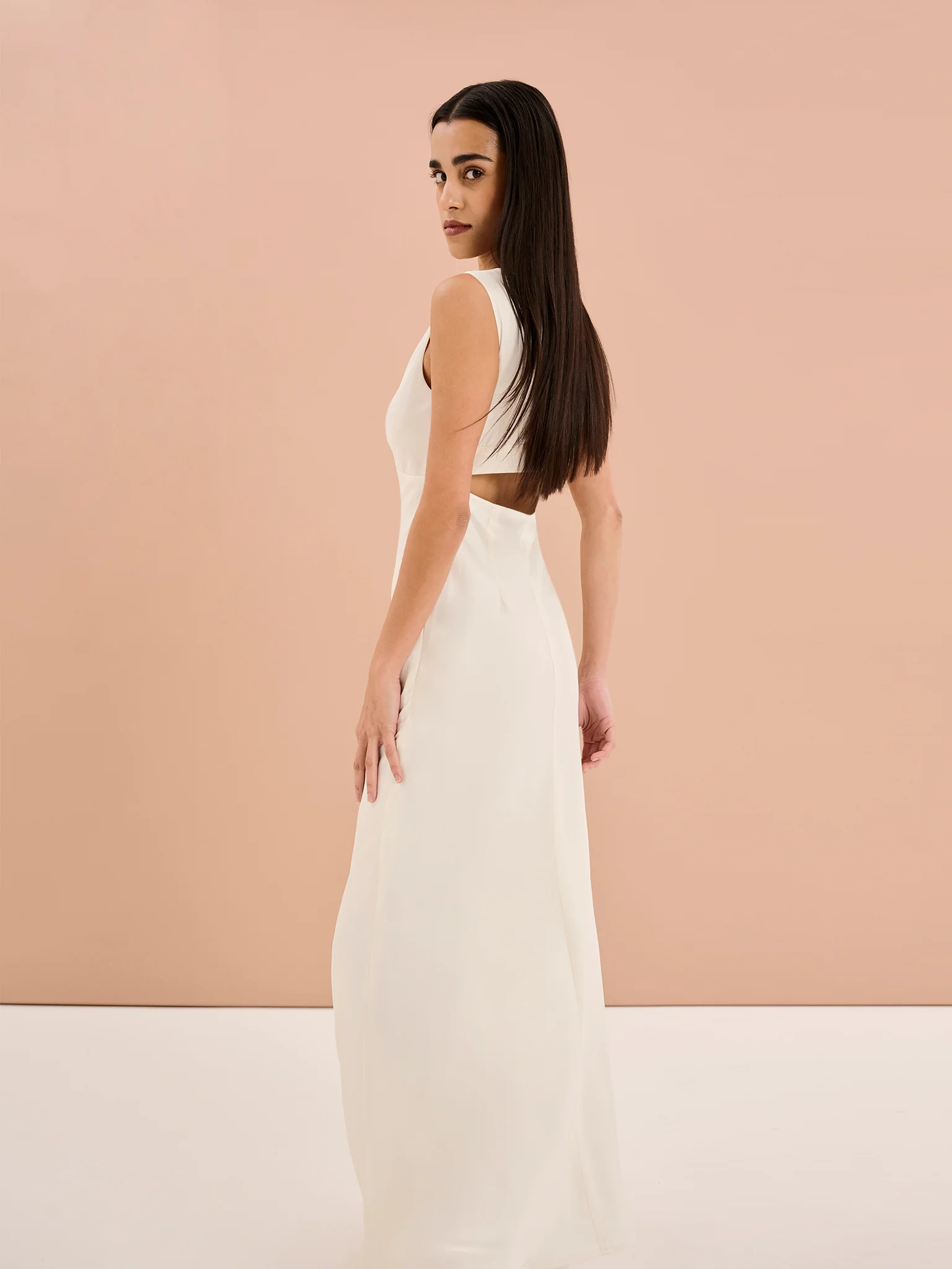Marilyn Dress in Ivory - Image 3