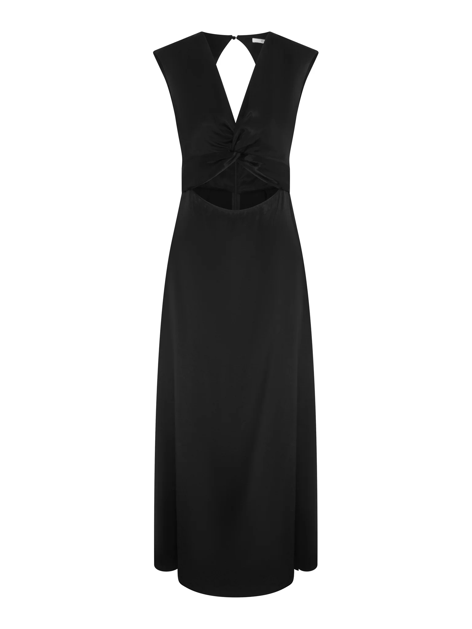 Marin Twist Front Dress in Black - Image 5