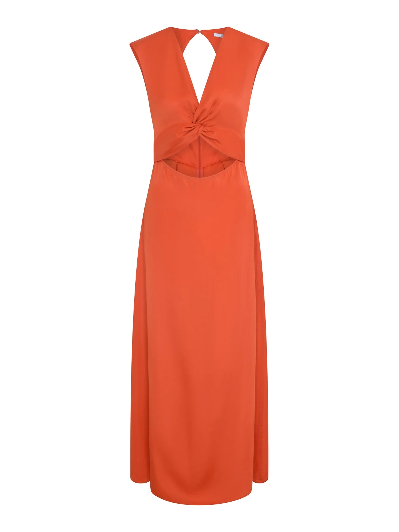 Marin Twist Front Dress in Burnt Orange - Image 5