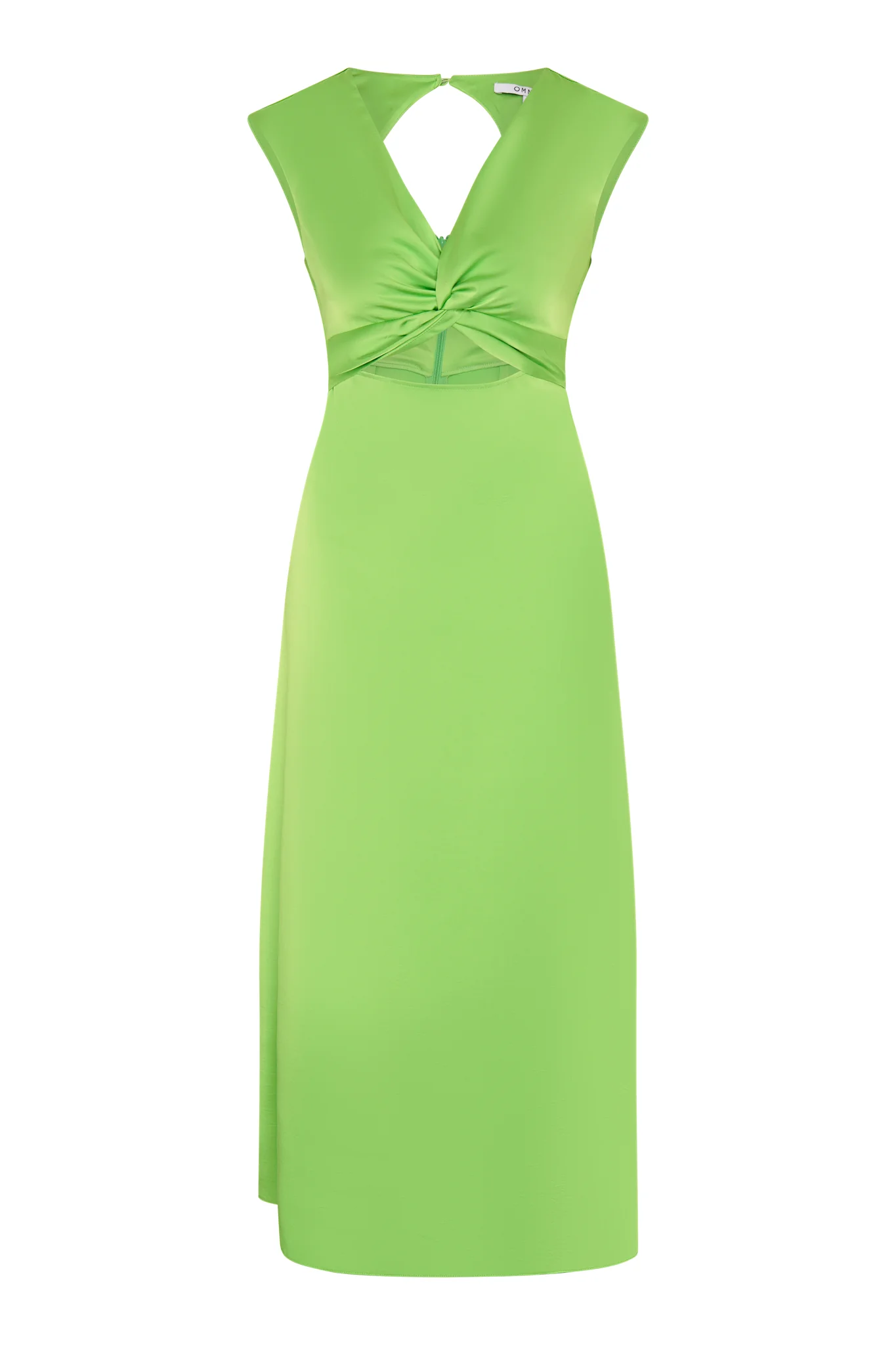 Marin Twist Satin Dress in Green - Image 5