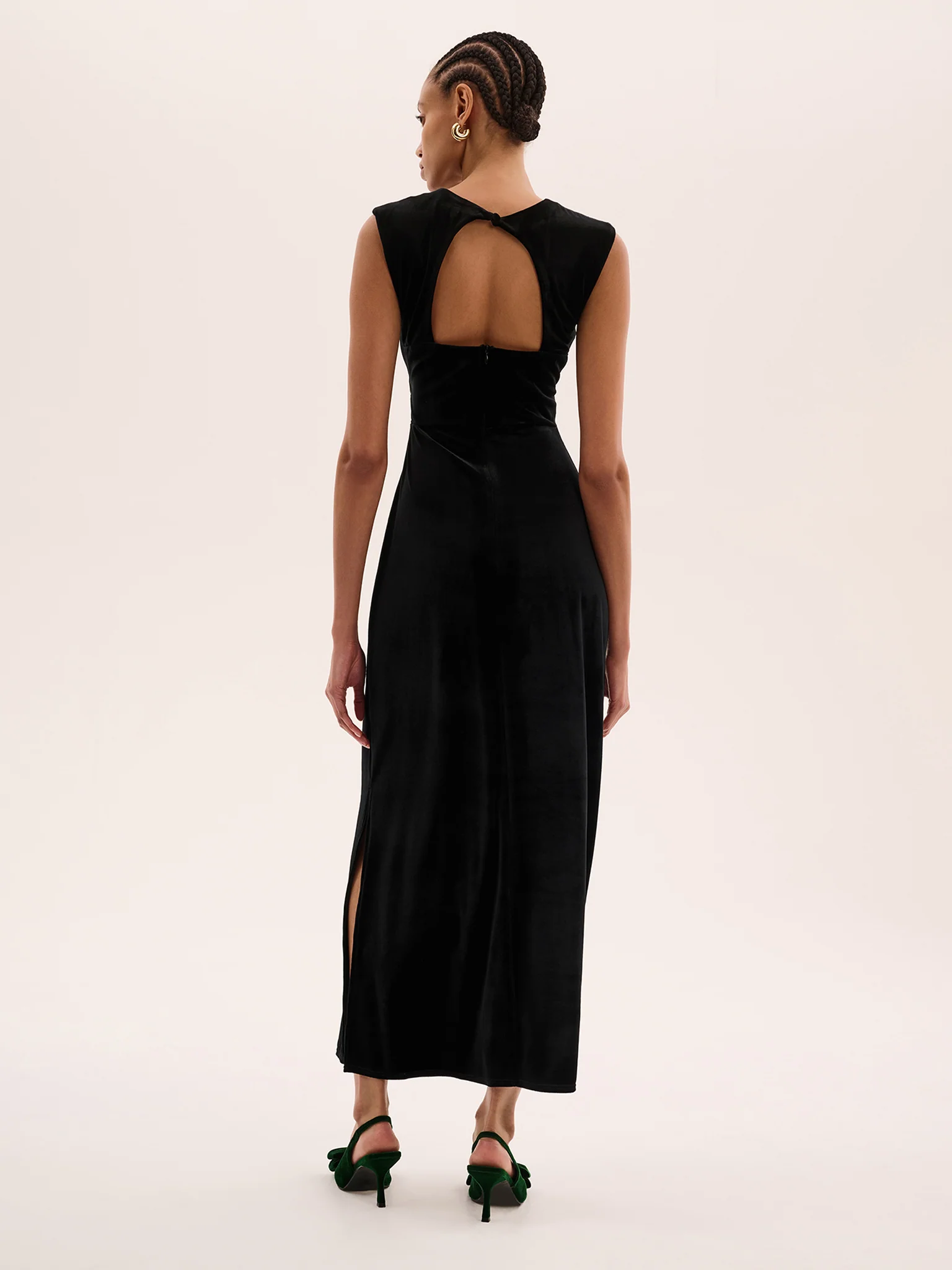 Marin Velvet Dress in Black - Image 5