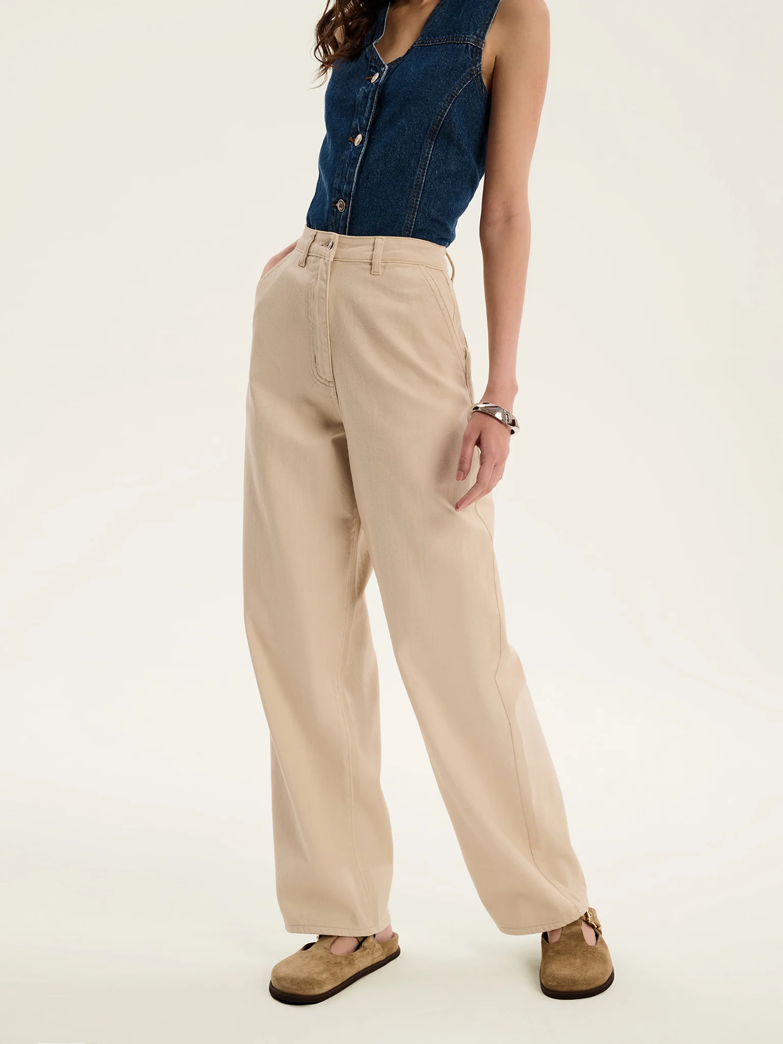 Marlo Jean in Ecru - Image 5