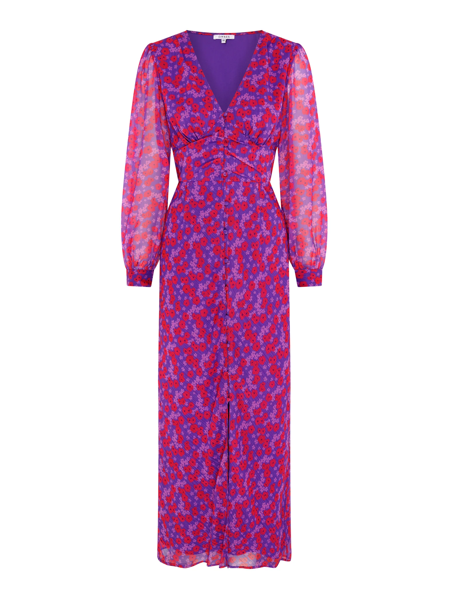 Mary-Rose Dress in Purple Scattered Floral - Image 5