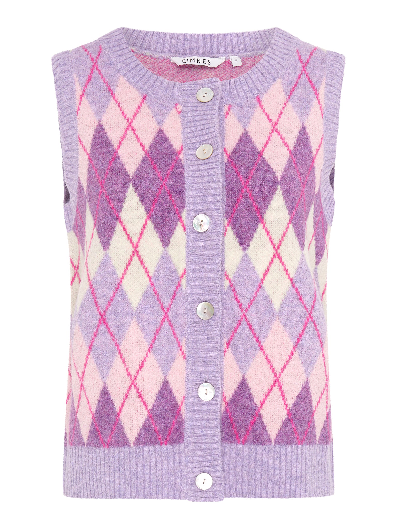 Matilda Button Through Vest in Purple - Image 4