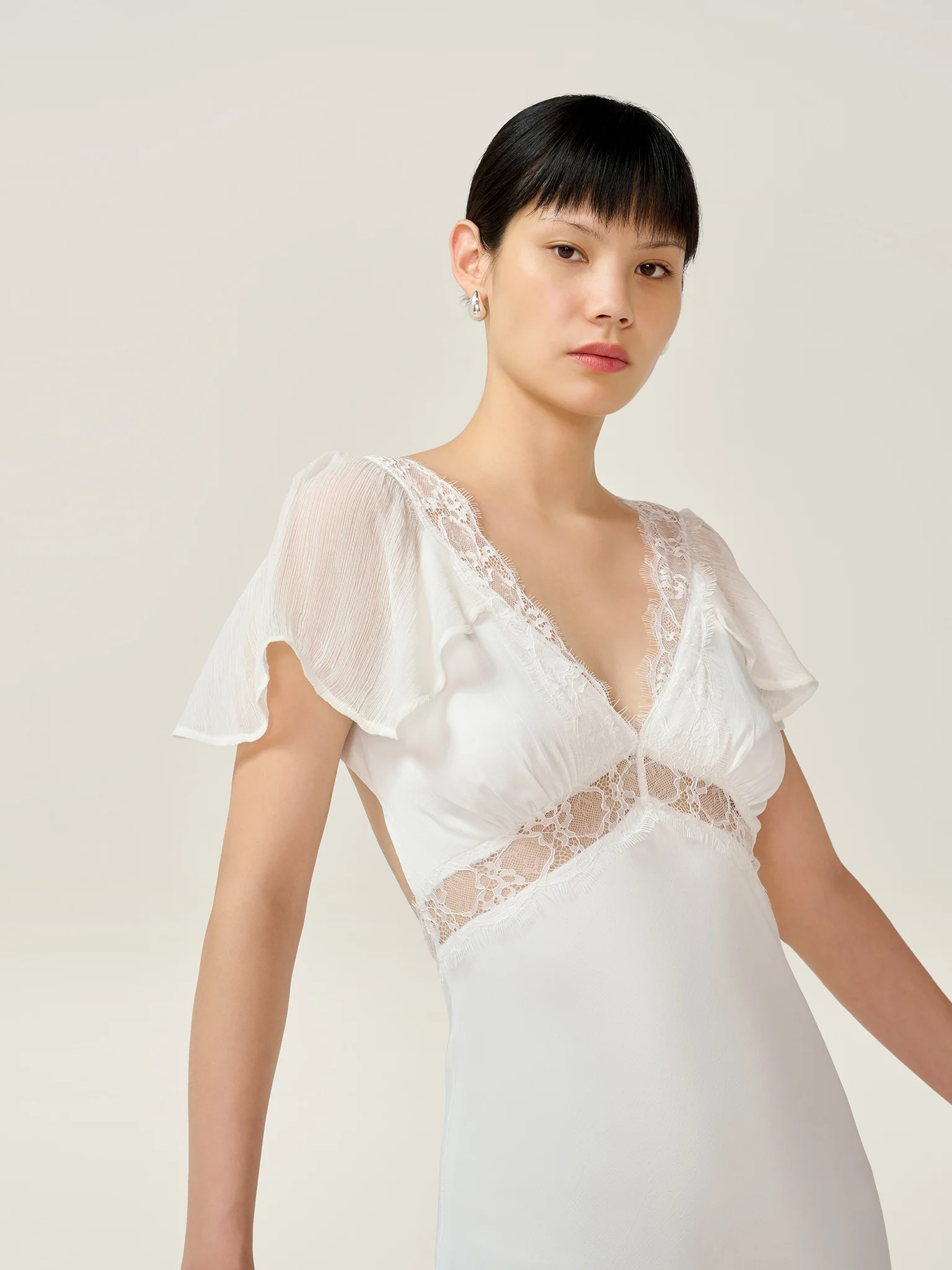 Meadow Dress in Ivory - Image 3