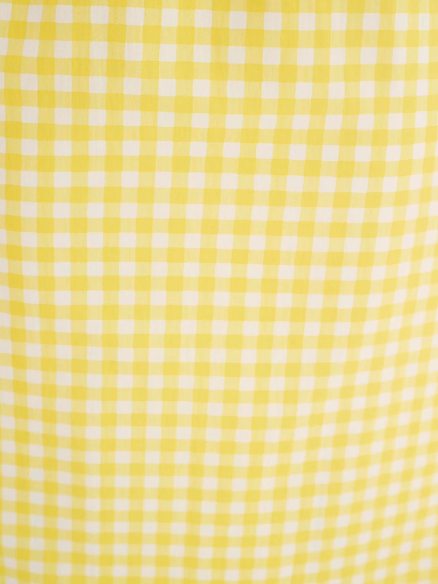 Megan Gingham Print Shirred Midi Dress in Yellow - Image 5