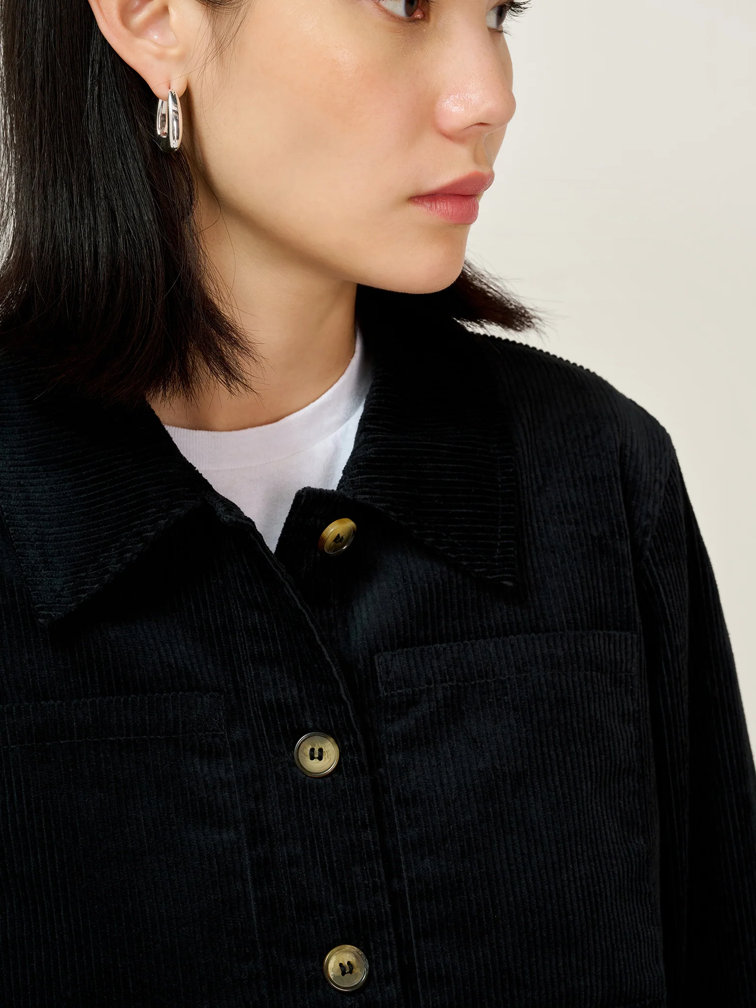 Millie Cord Jacket in Black - Image 4