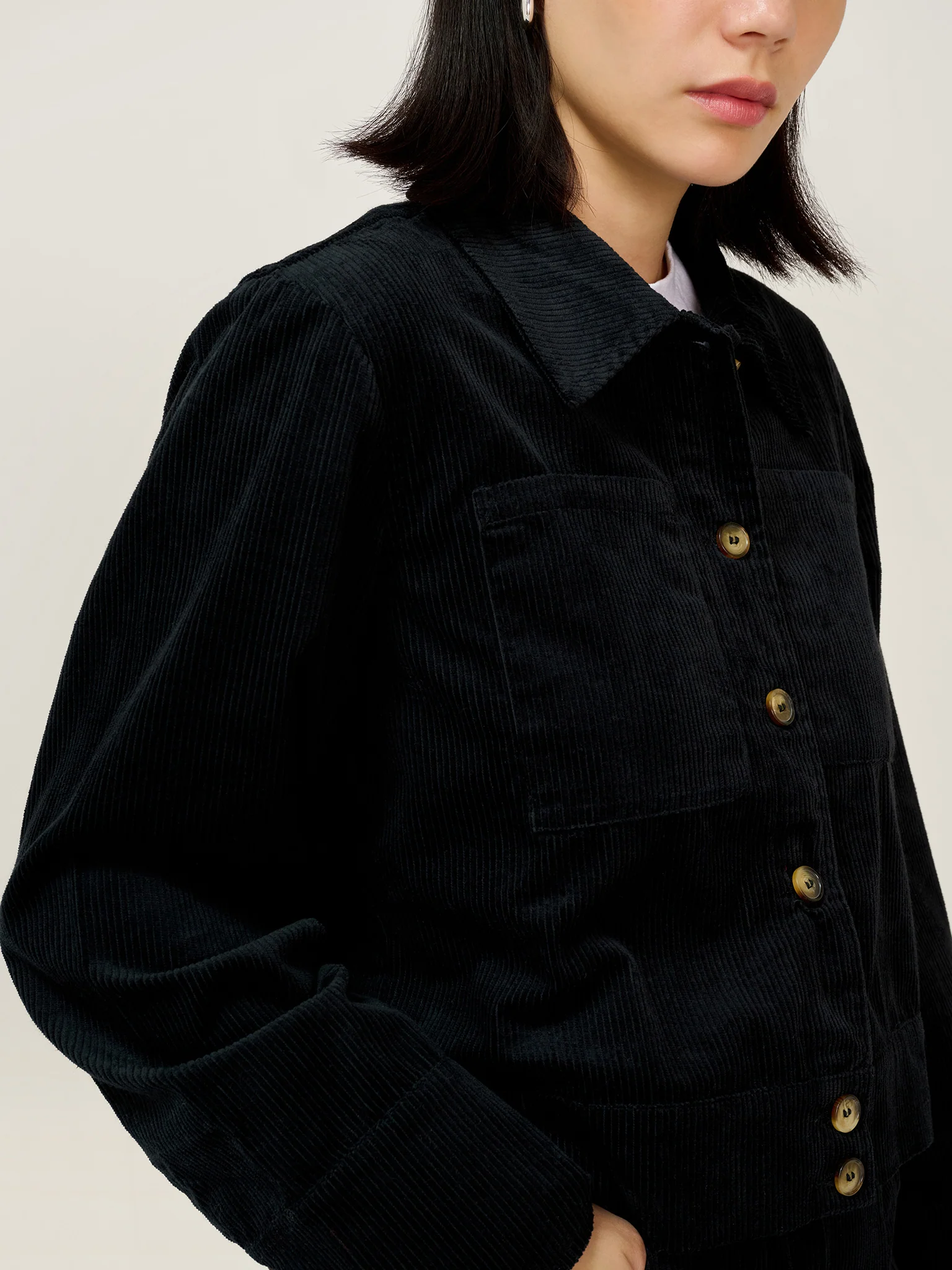 Millie Cord Jacket in Black - Image 6