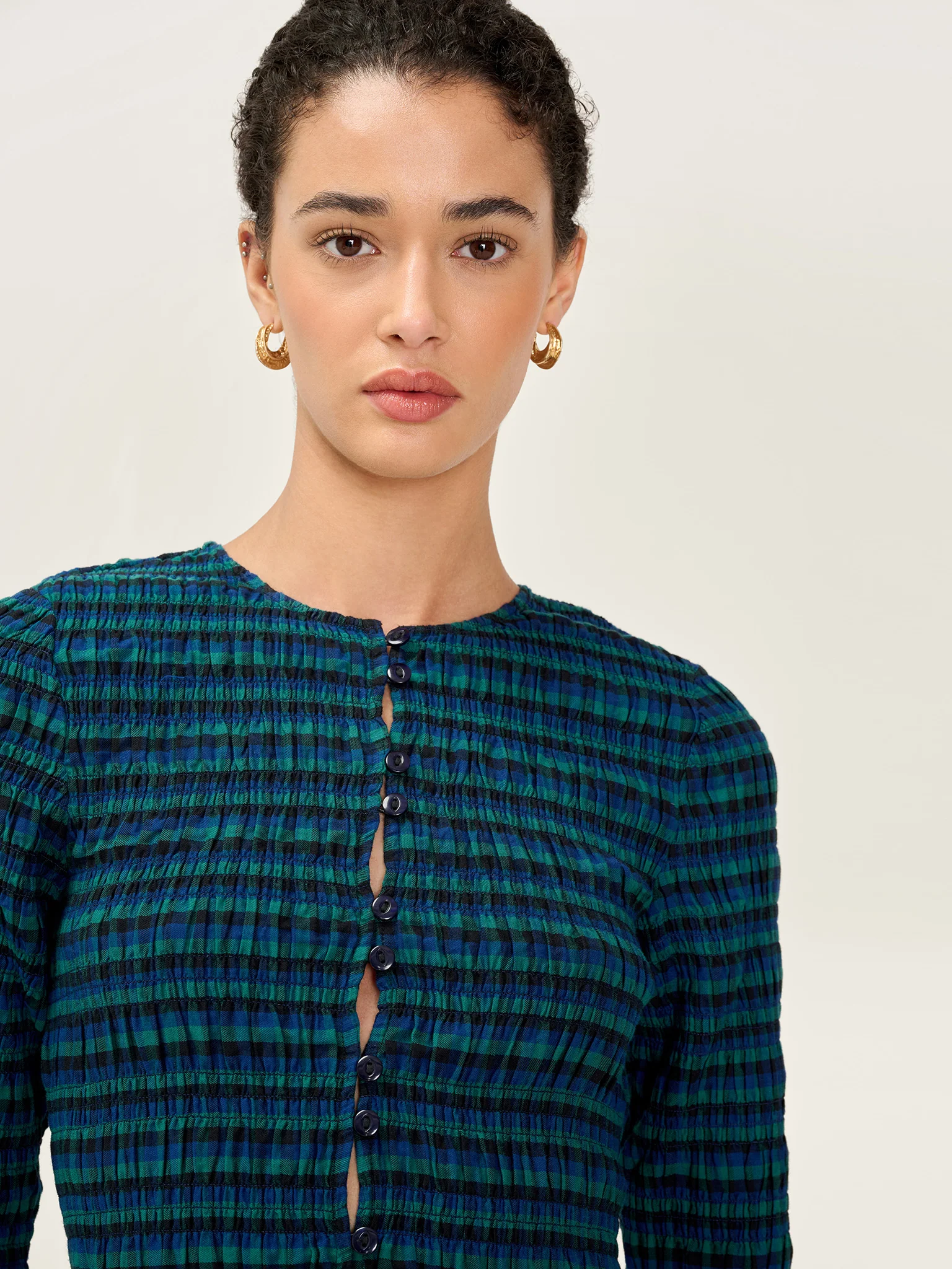 Mina Dress in Blue and Green - Image 2