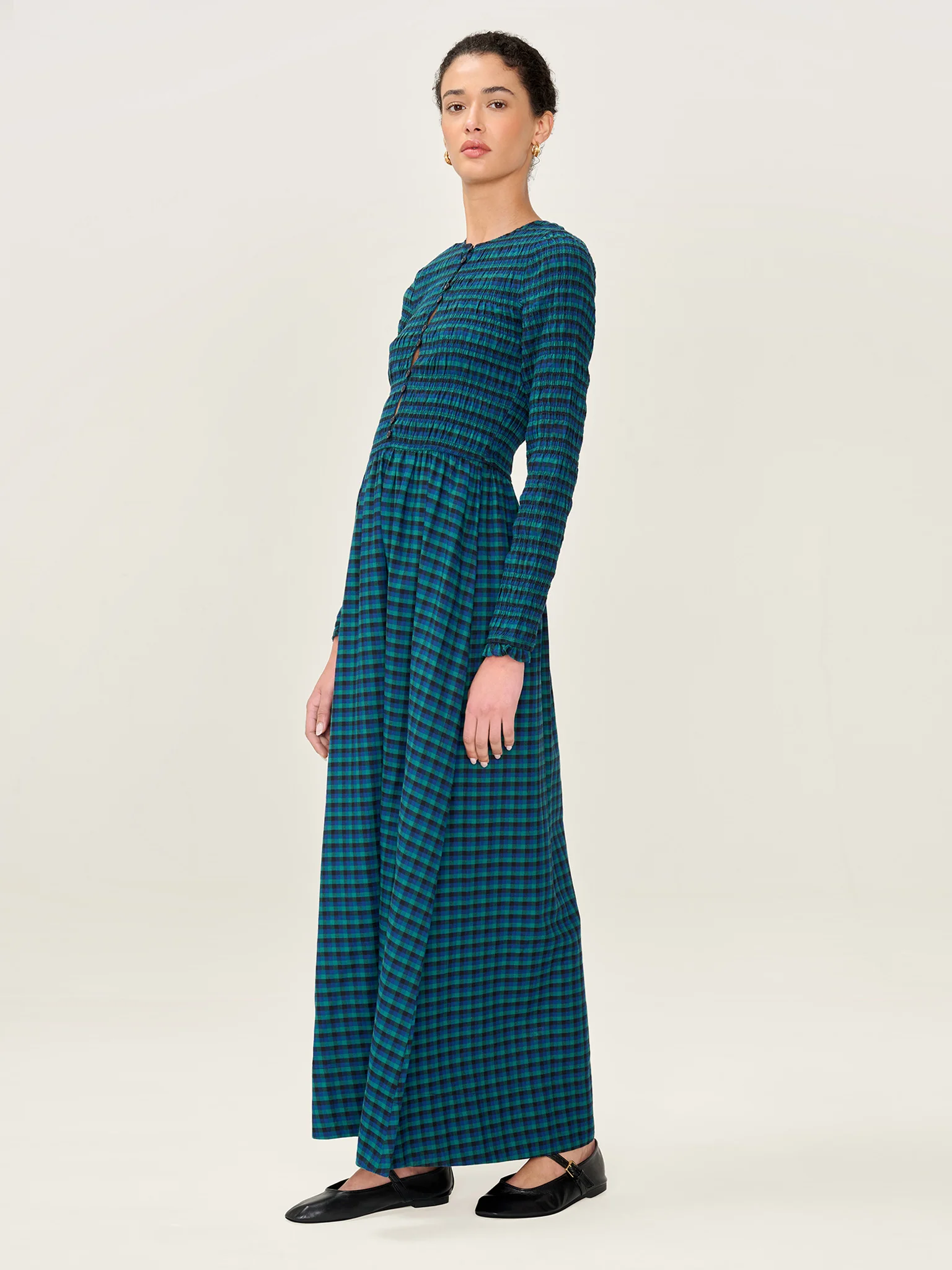 Mina Dress in Blue and Green - Image 4