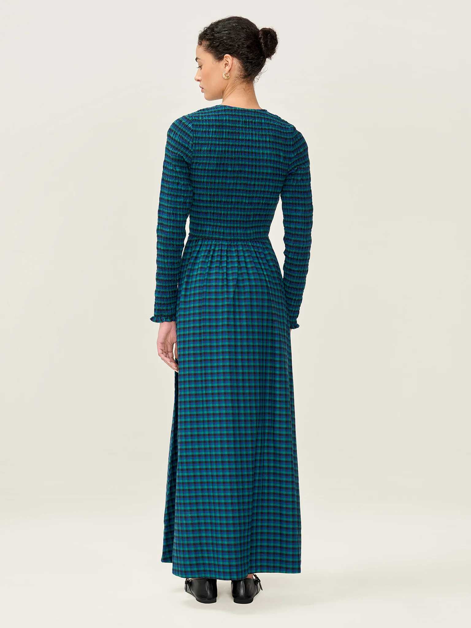 Mina Dress in Blue and Green - Image 6