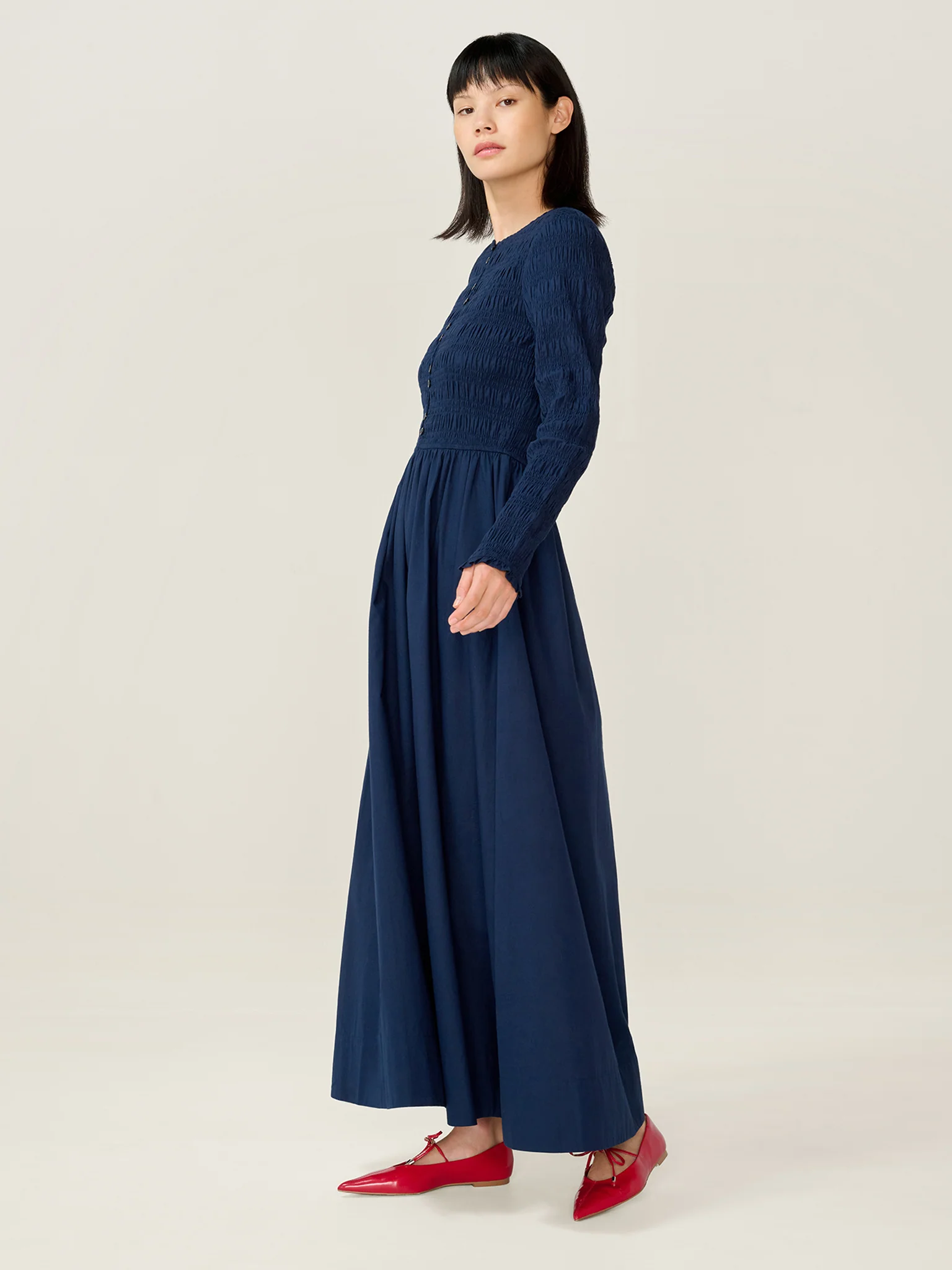 Mina Dress in Navy - Image 3