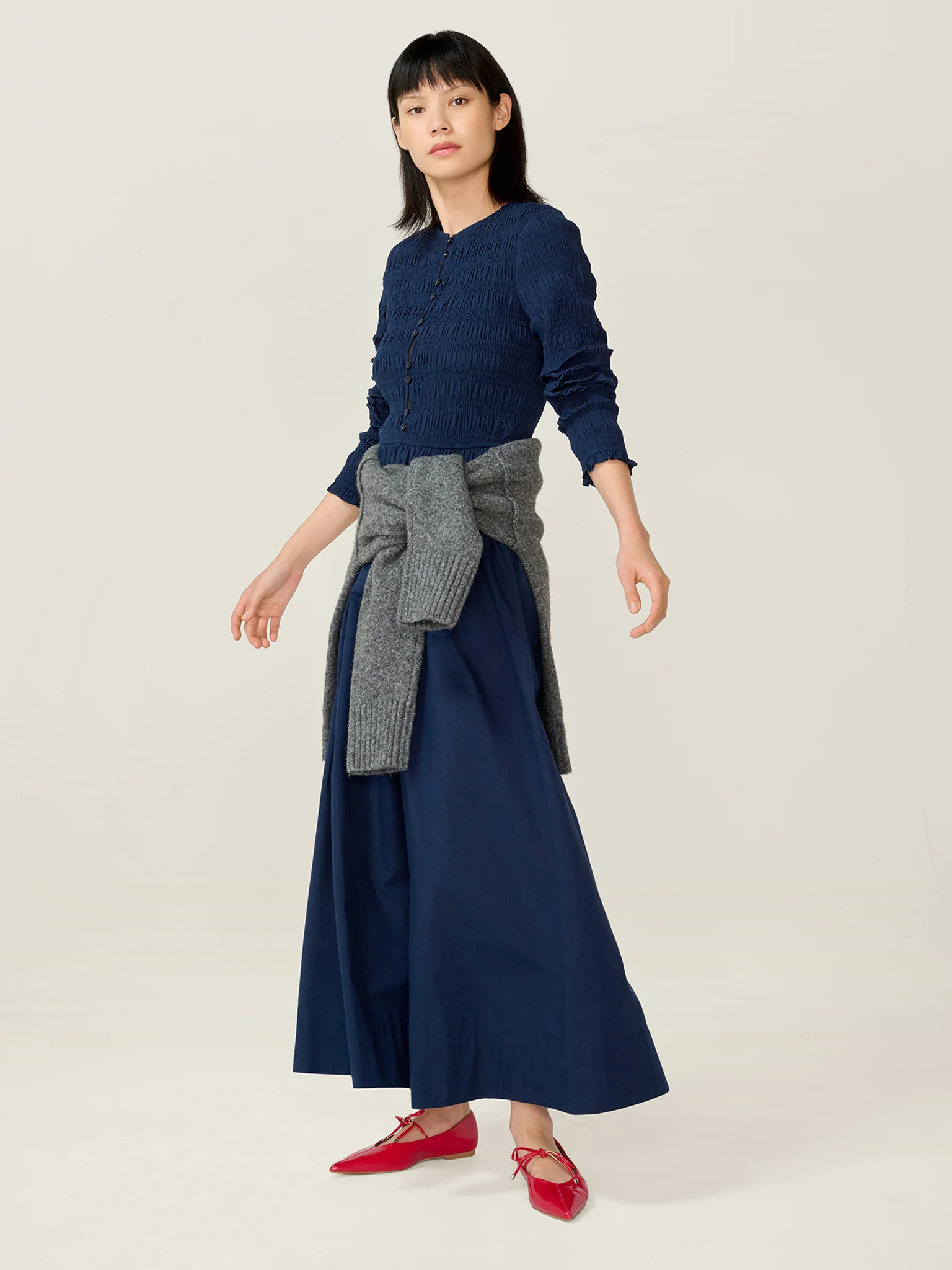 Mina Dress in Navy - Image 4