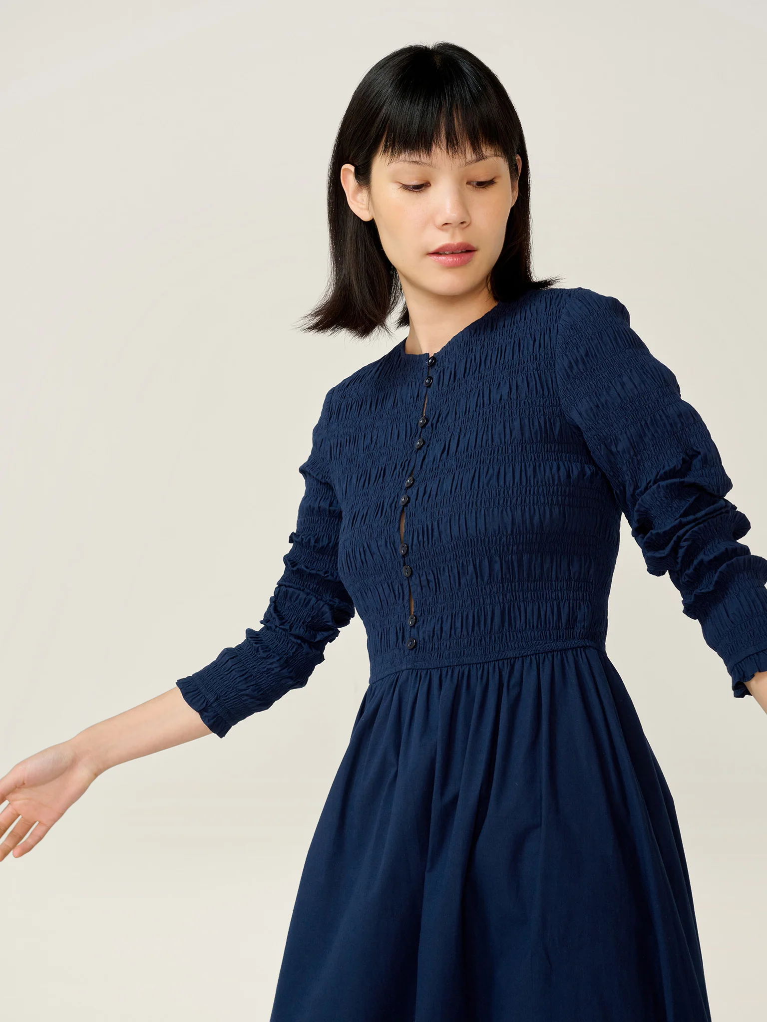 Mina Dress in Navy - Image 6