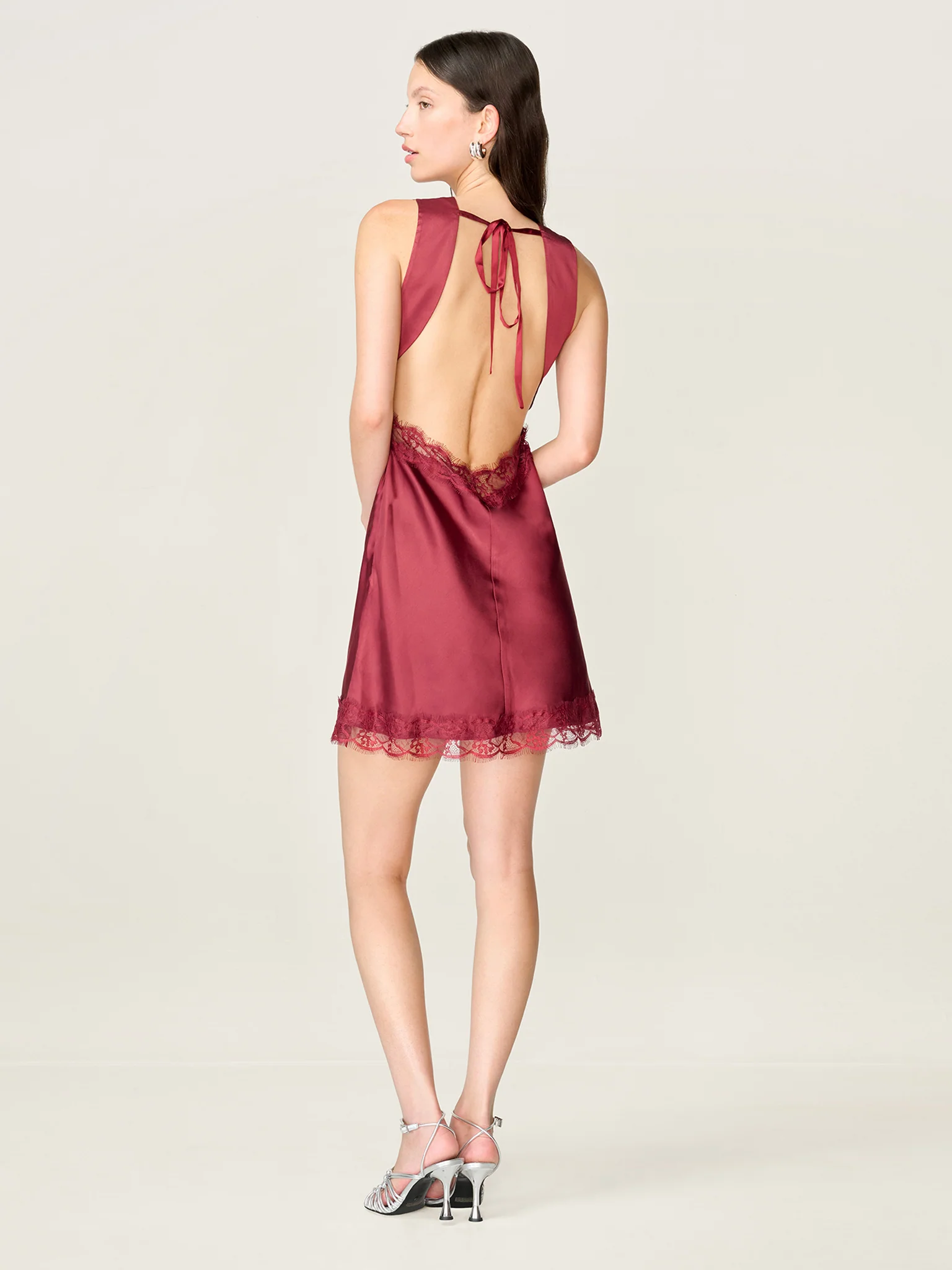 Darlia Mini Dress in Merlot - Image 6