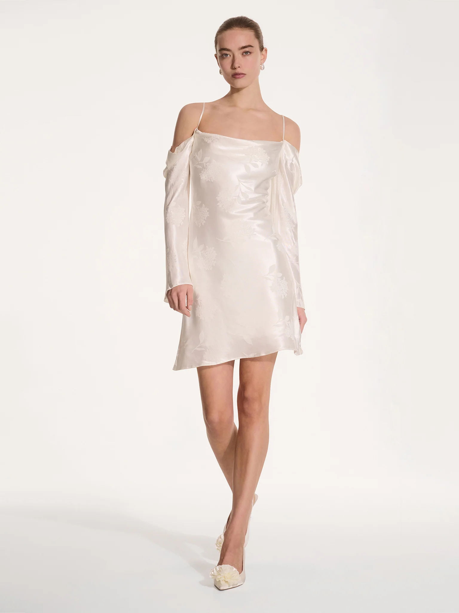 Monique Mini Dress in Ivory - Image 3