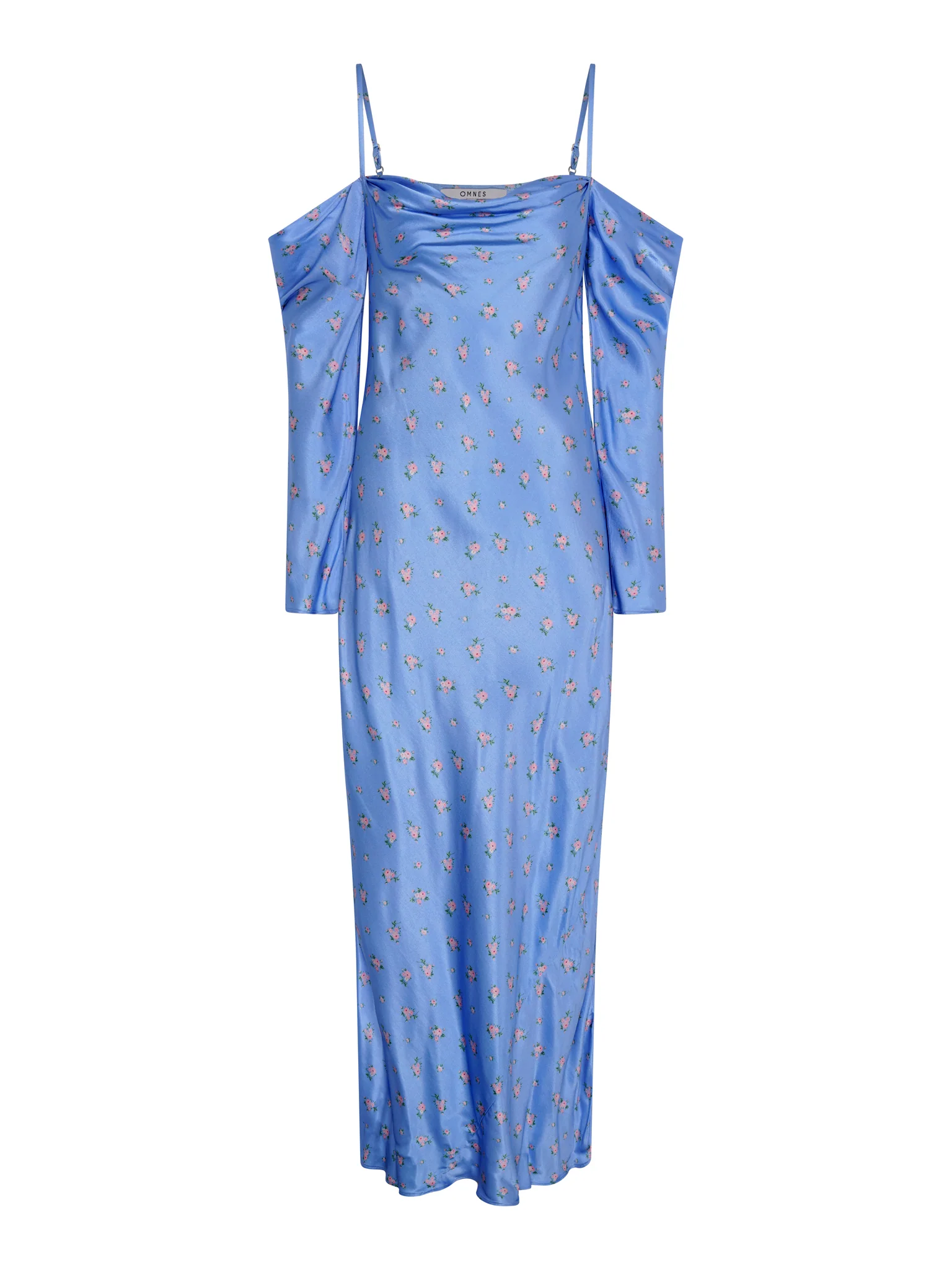 Munique Floral Dress in Light Blue - Image 5