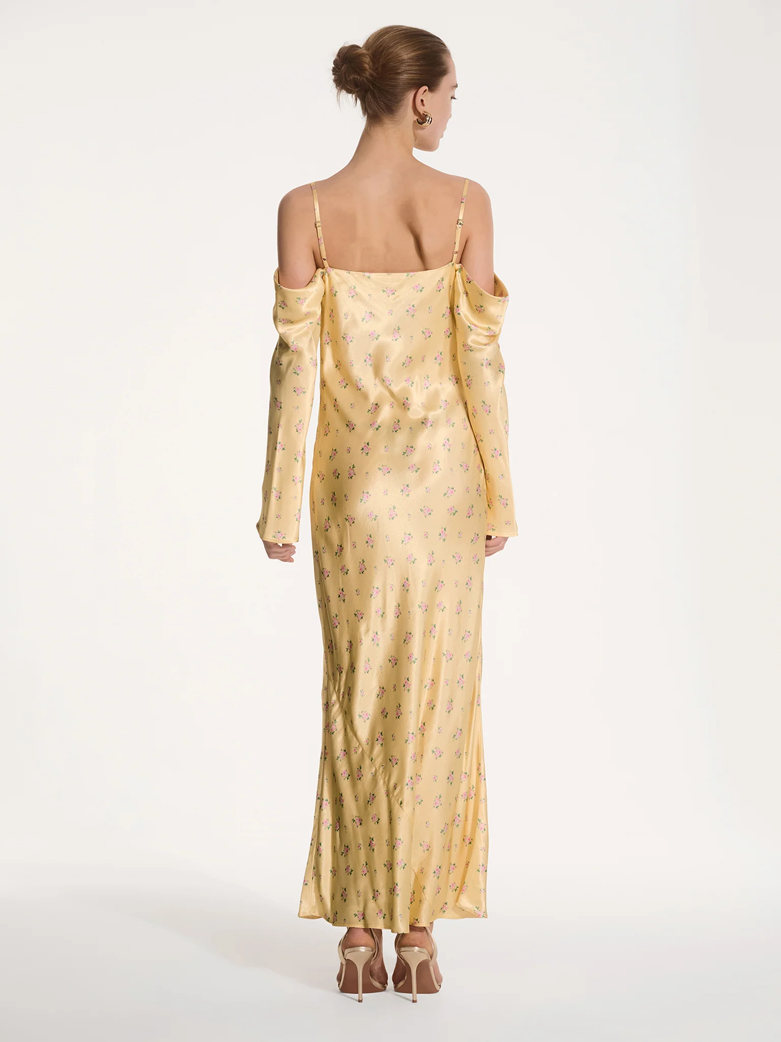 Munique Floral Dress in Vintage Yellow - Image 3