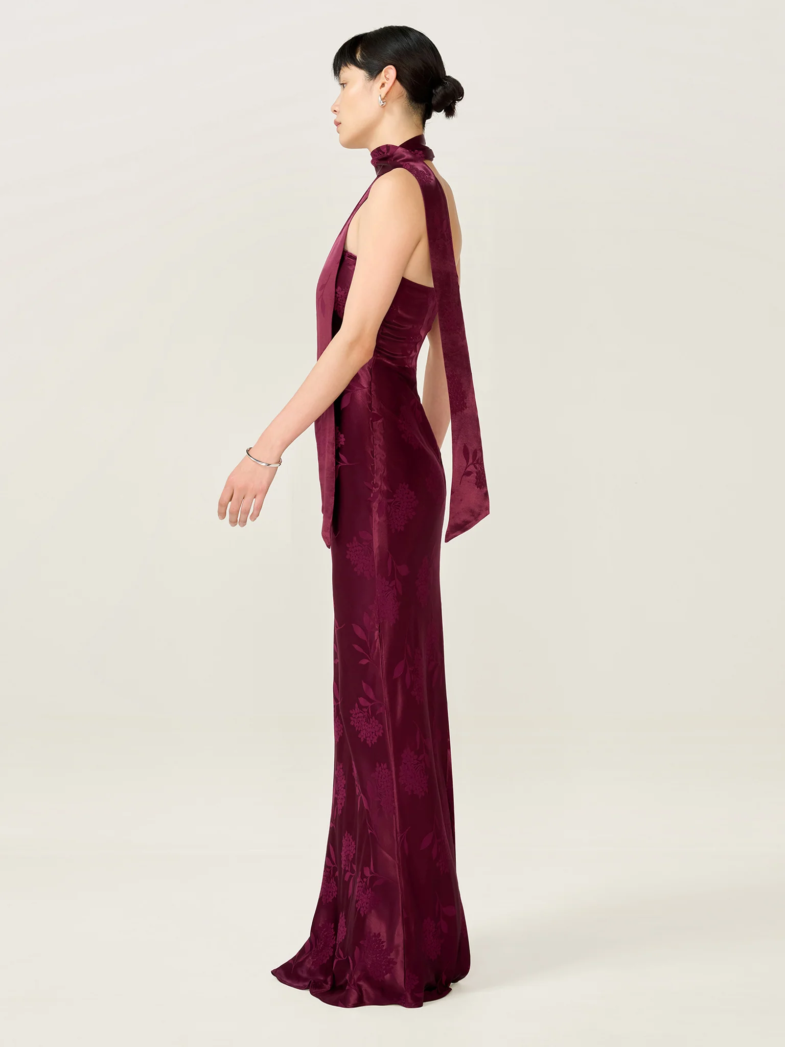 Myla Dress in Deep Wine - Image 3