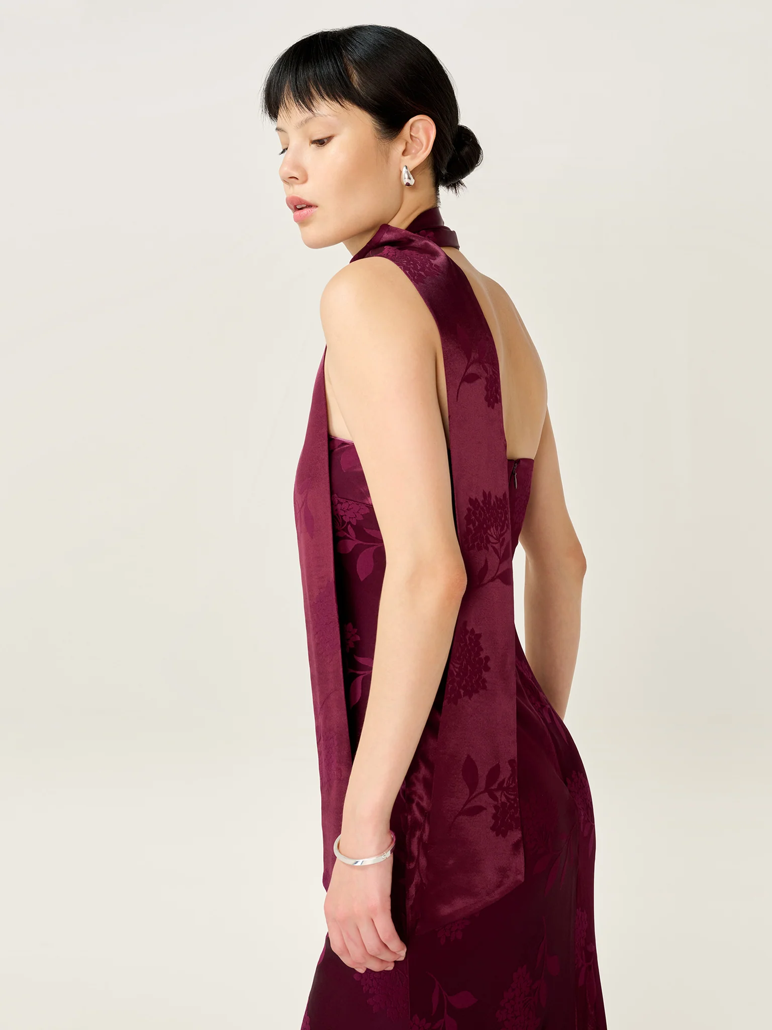 Myla Dress in Deep Wine - Image 4