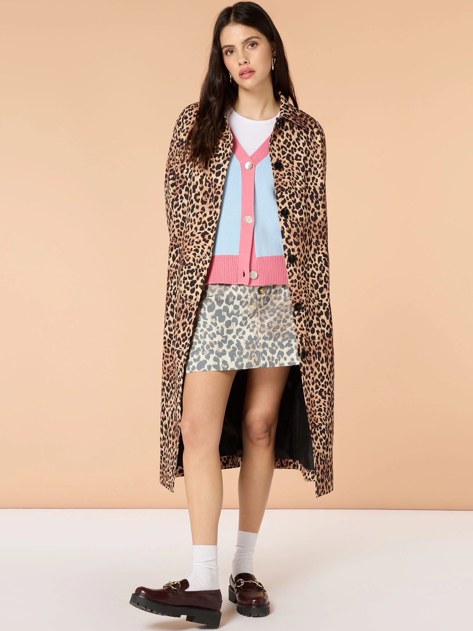 Nancy Mini Skirt in Cheetah Print - Image 4