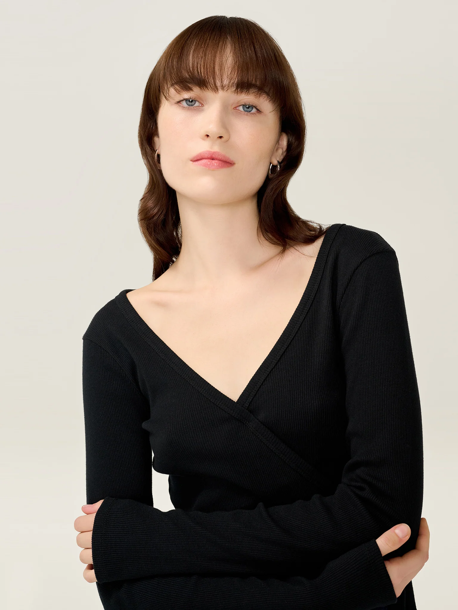 Napeta Ballet Wrap Top in Black - Image 4