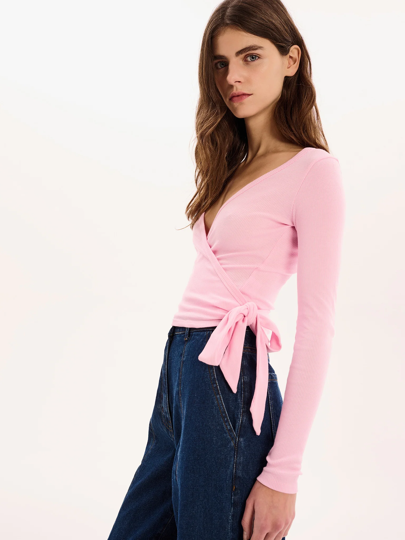 Napeta Ballet Wrap Top in Pink - Image 2