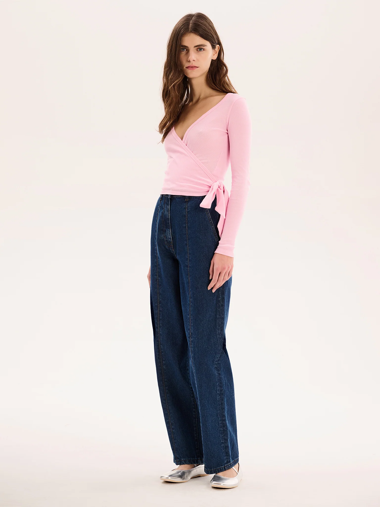 Napeta Ballet Wrap Top in Pink - Image 4