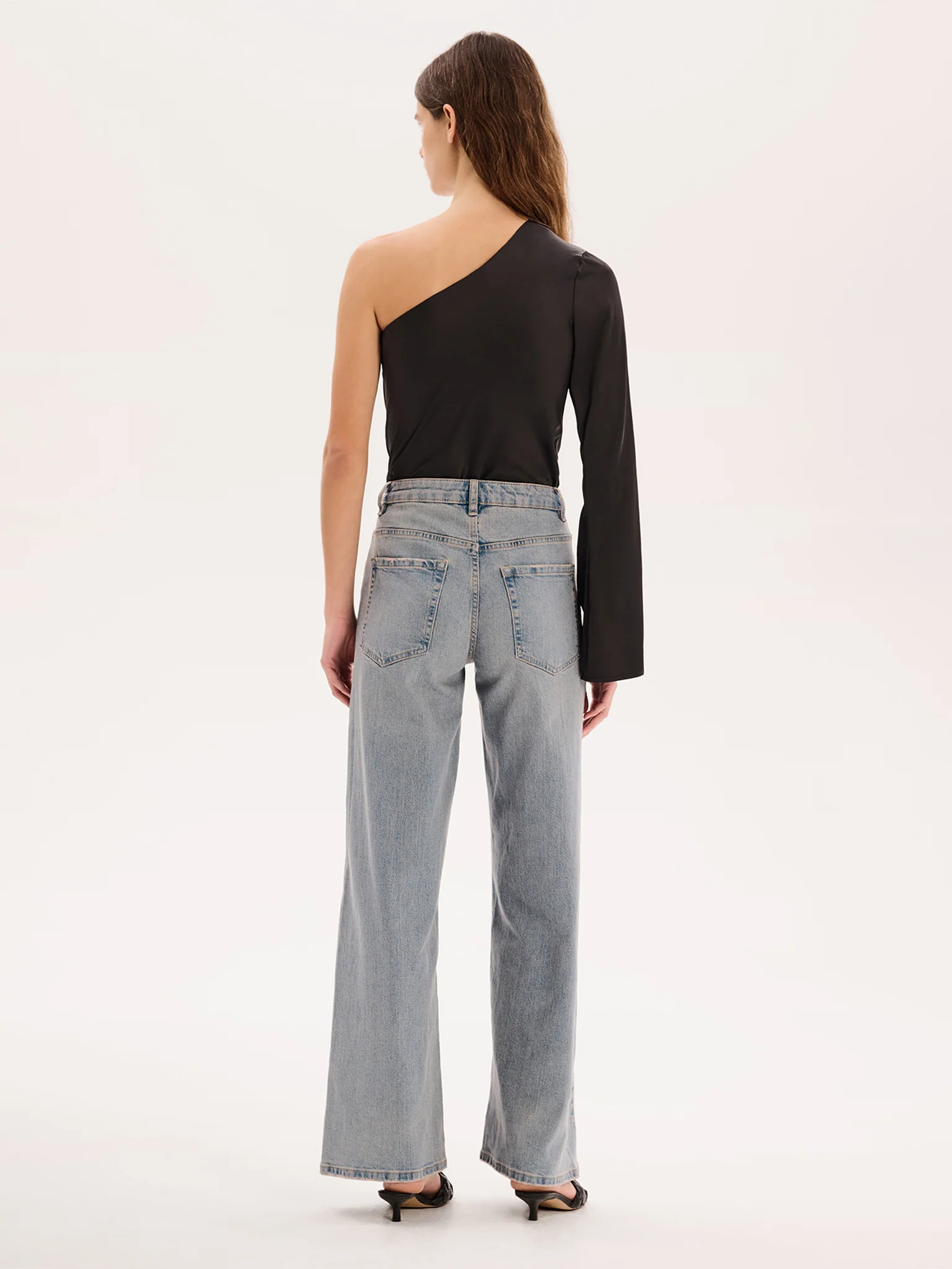 Natalia One Shoulder Top in Black - Image 2
