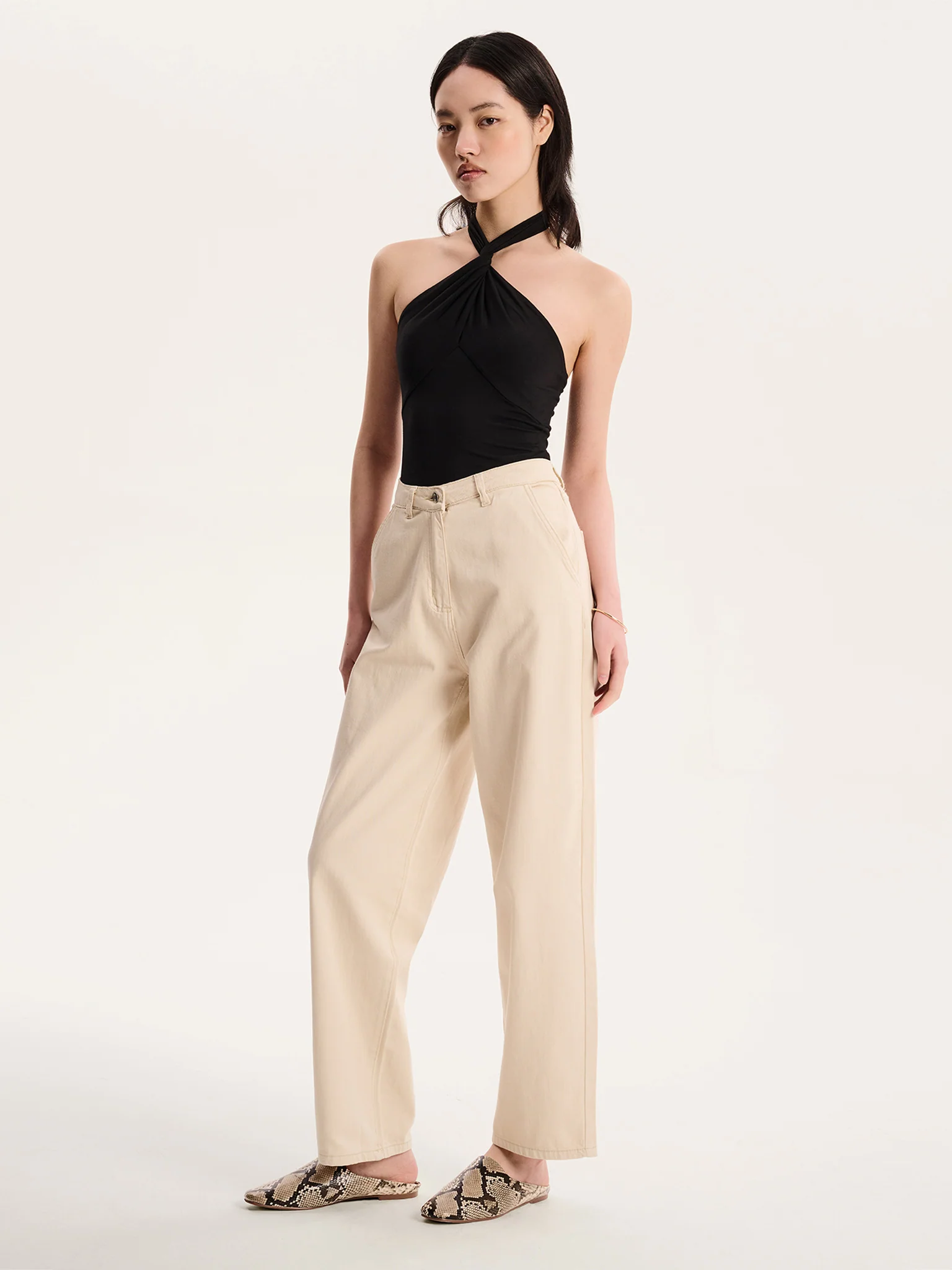 Nelson Halter Top in Black - Image 3